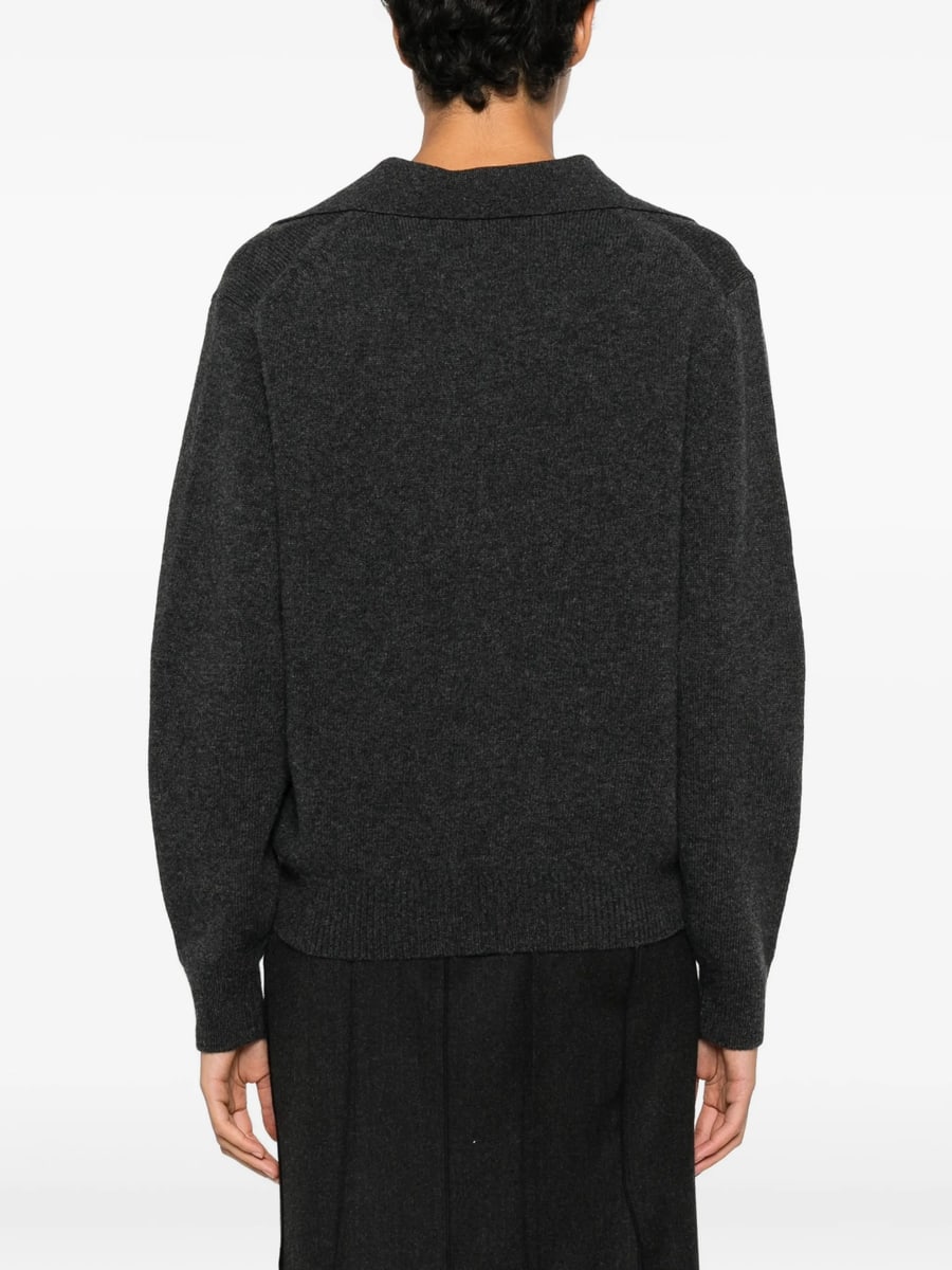 Victoria Beckham Victoria Beckham Spread-collar V-neck Sweater, view 3