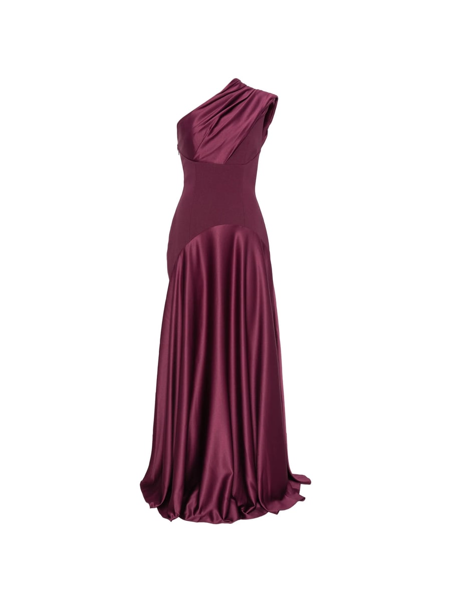 Solace London Solace London One-shoulder Draped Maxi Dress