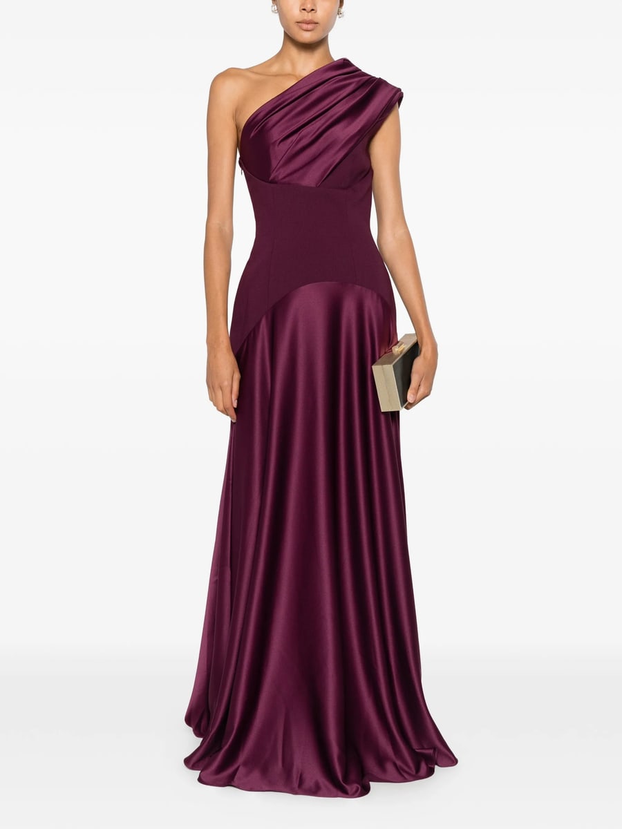 Solace London Solace London One-shoulder Draped Maxi Dress, view 4