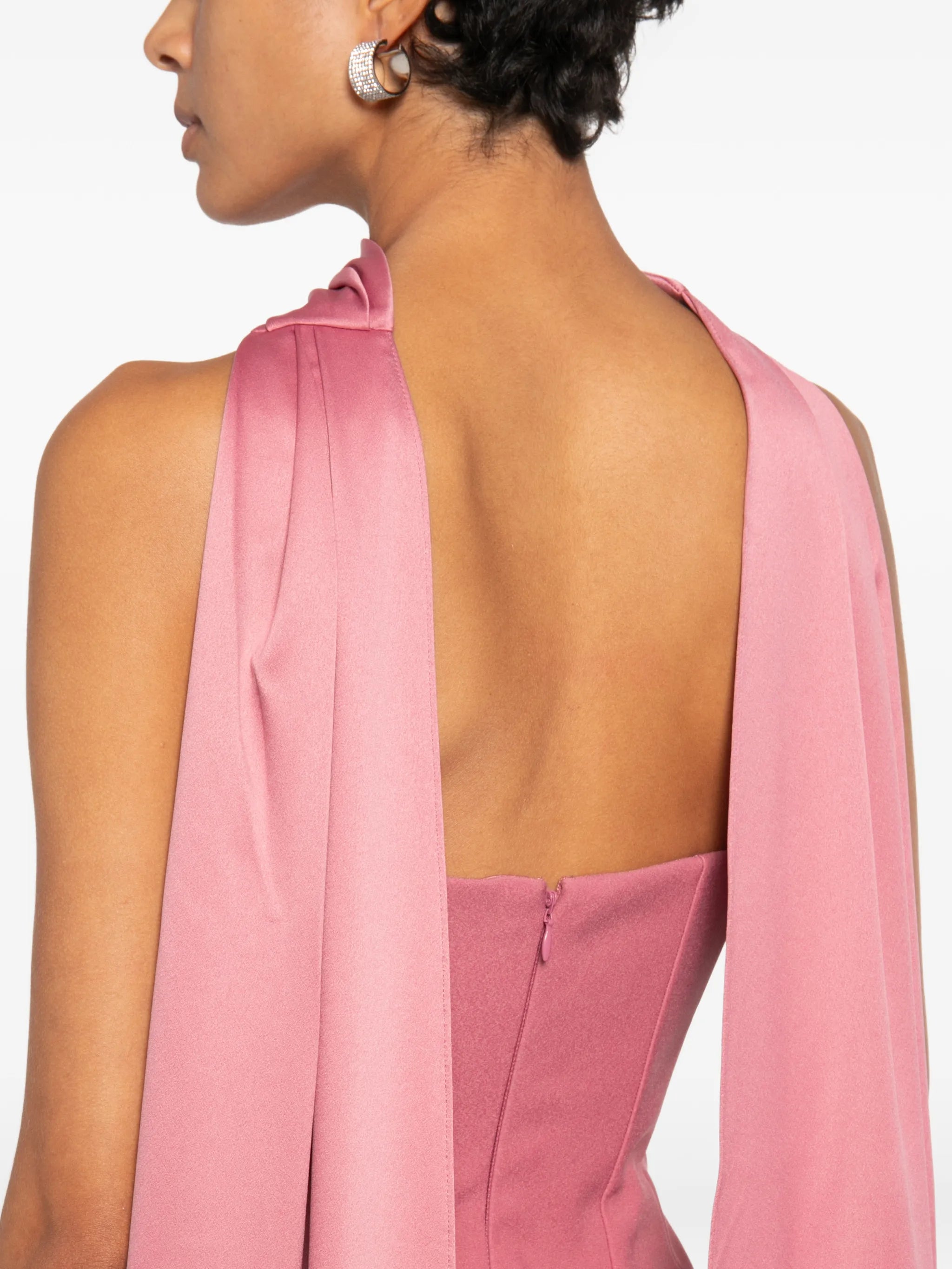 Solace London Solace London Mae Scarf-detail Strapless Maxi Dress, view 2