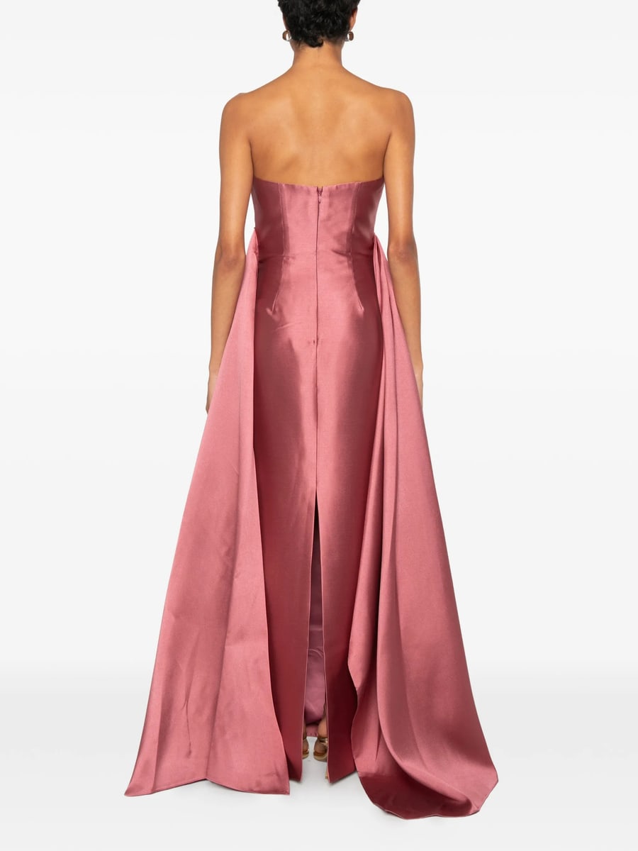 Solace London Solace London Strapless Draped-panel Maxi Dress, view 3