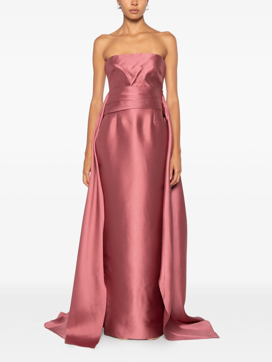 Solace London Solace London Strapless Draped-panel Maxi Dress, view 4