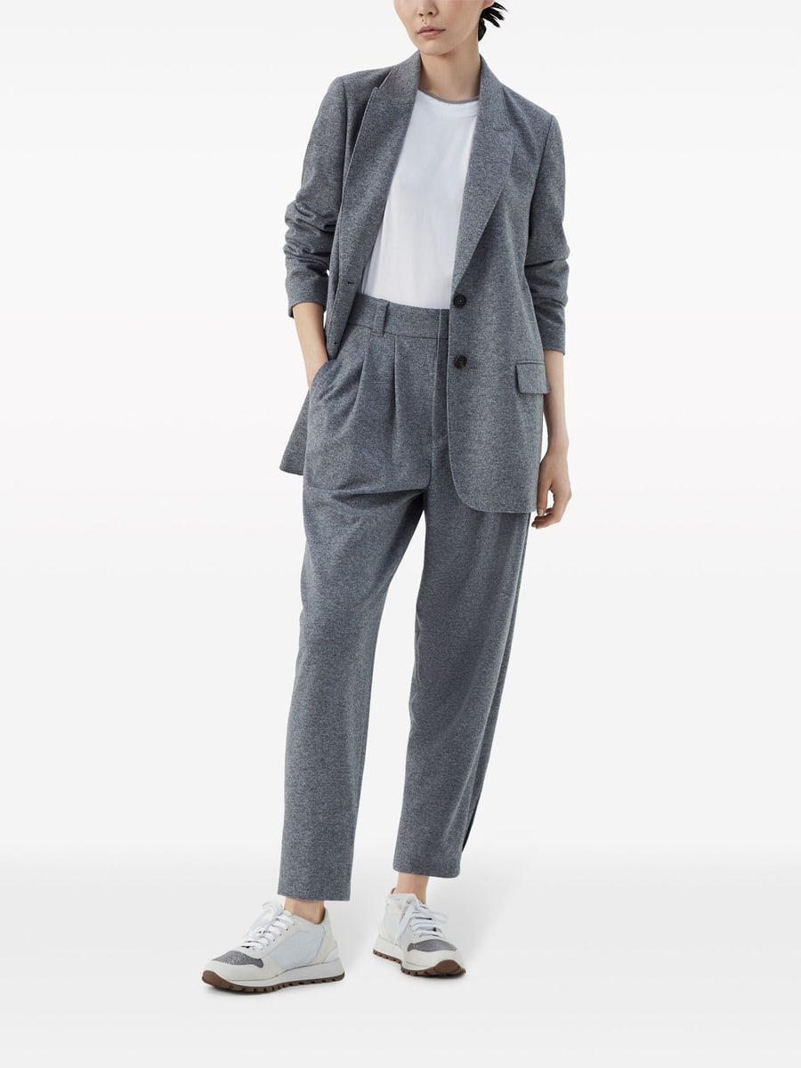 Brunello Cucinelli Brunello Cucinelli Contrast-trim T-shirt, view 5
