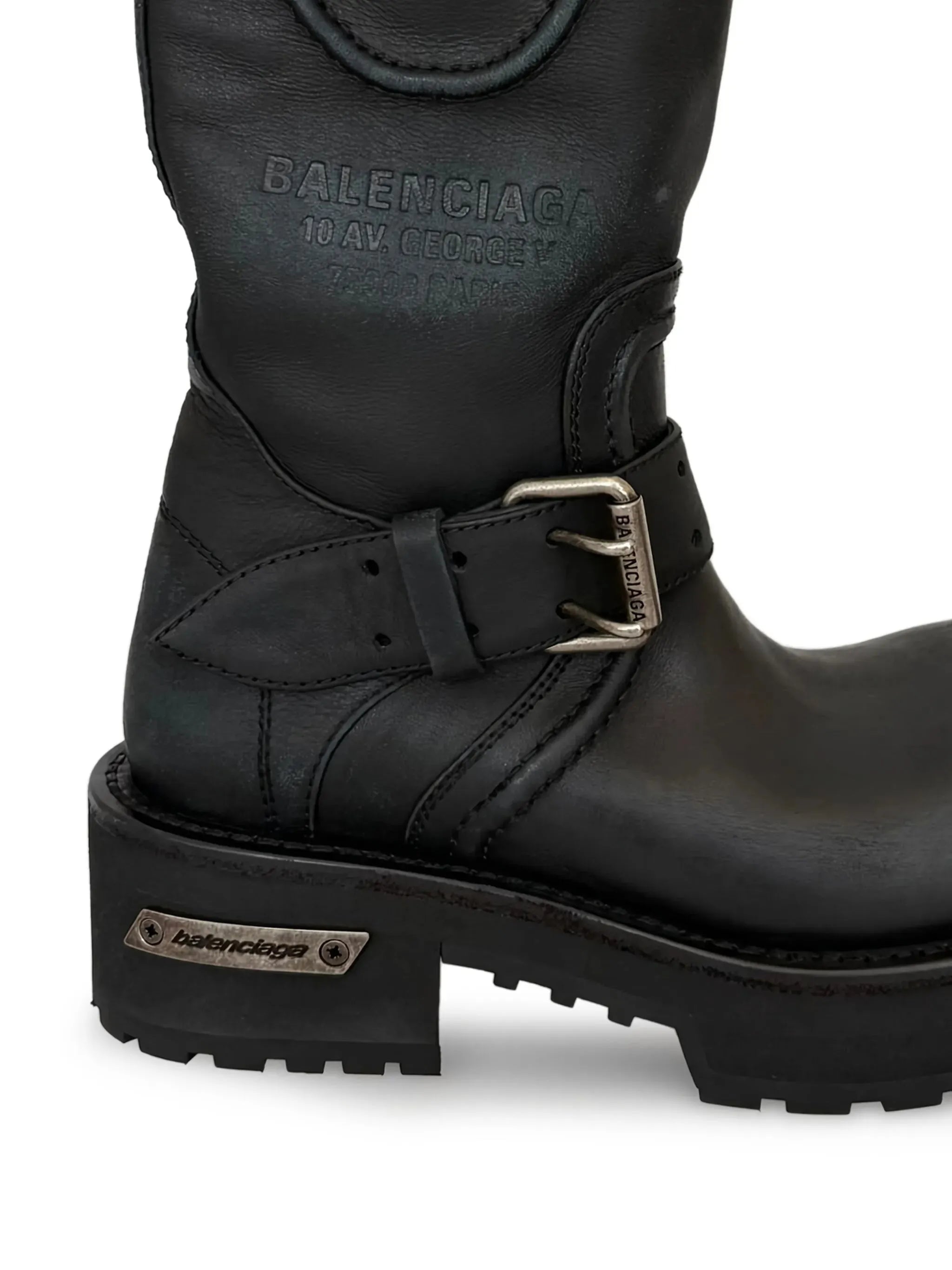 Balenciaga Balenciaga Venom Buckle-detail Leather Boots, view 2