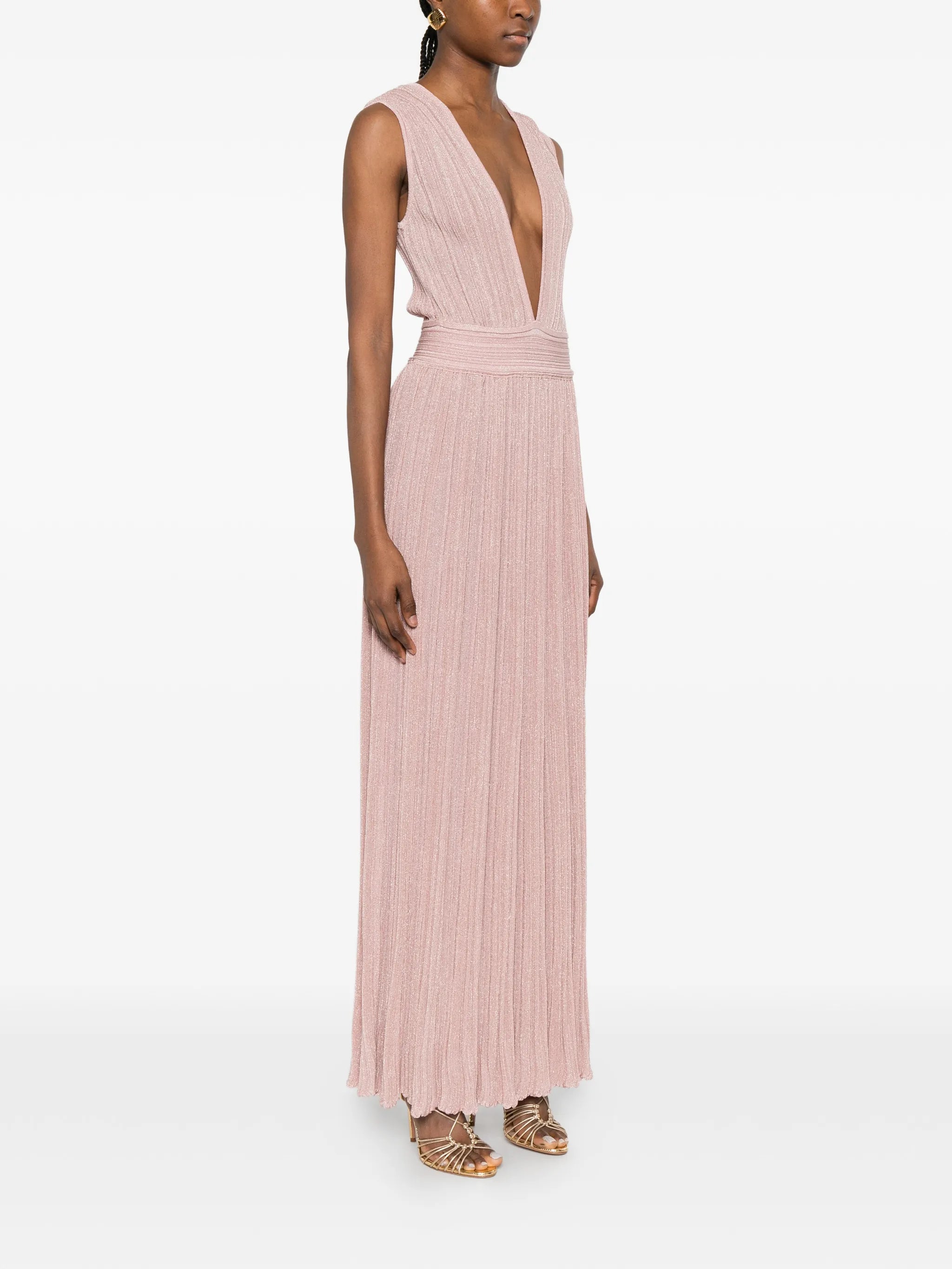 Antonino Valenti Antonino Valenti V-neck Pleated Maxi Dress, view 2