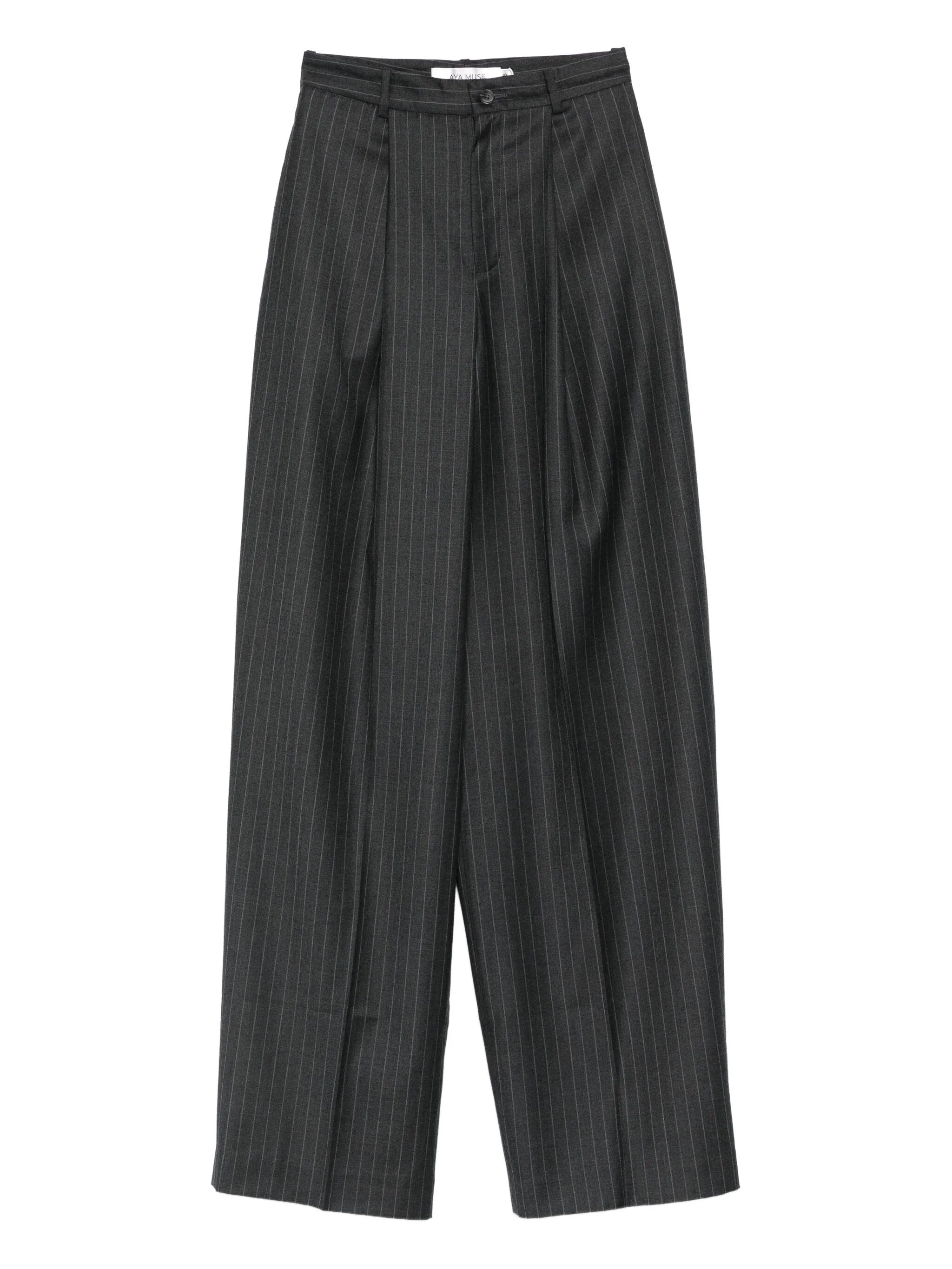 Aya Muse Aya Muse Pinstripe-print Pleated Trousers