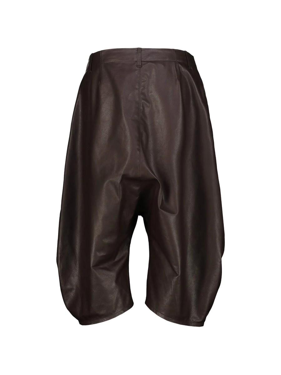 Lemaire Lemaire Dropped Crotch Leather Bermudas, view 2