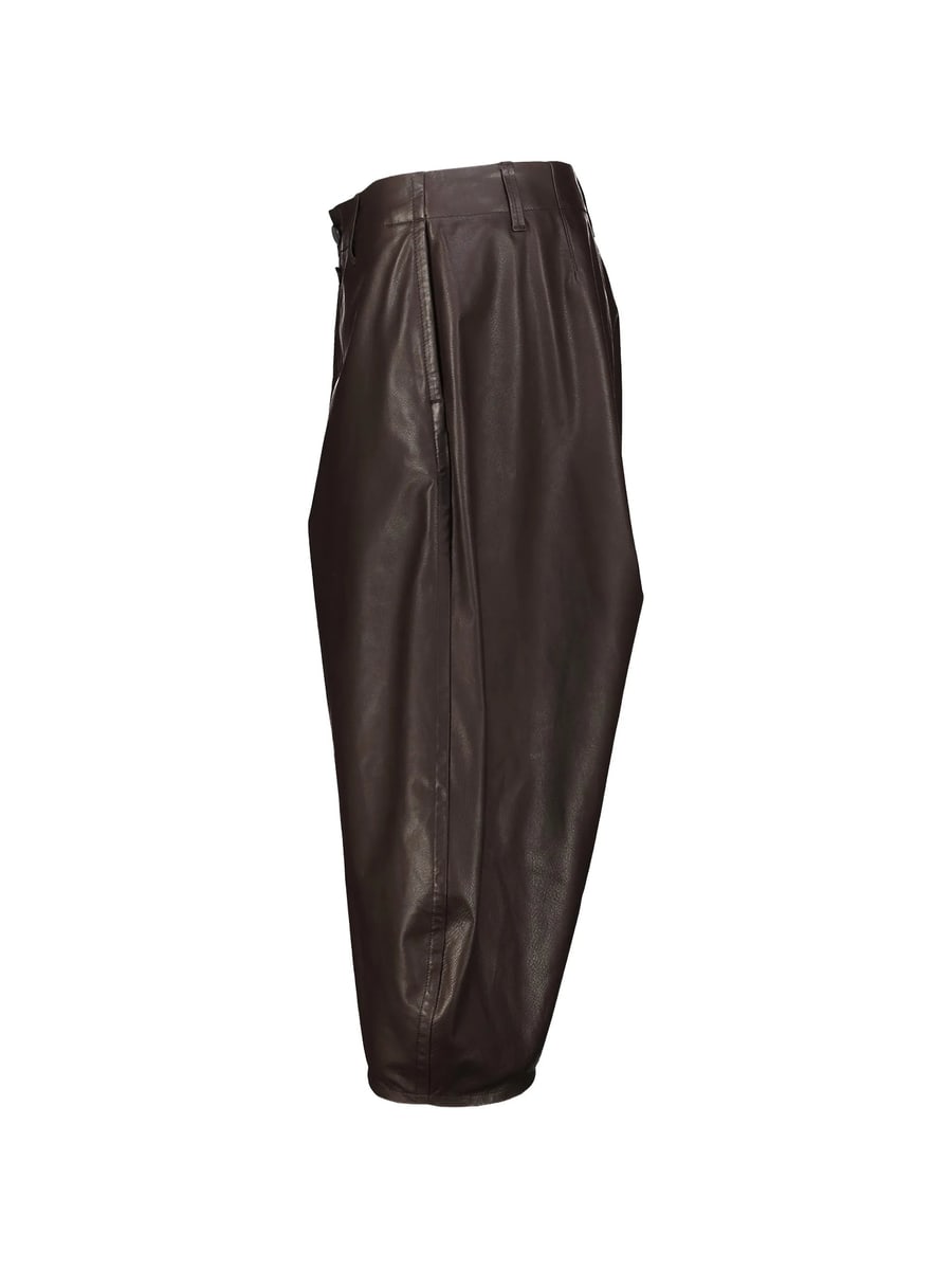 Lemaire Lemaire Dropped Crotch Leather Bermudas, view 3