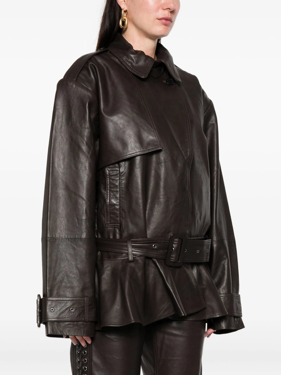 Rotate Rotate Leather Jacket, view 5
