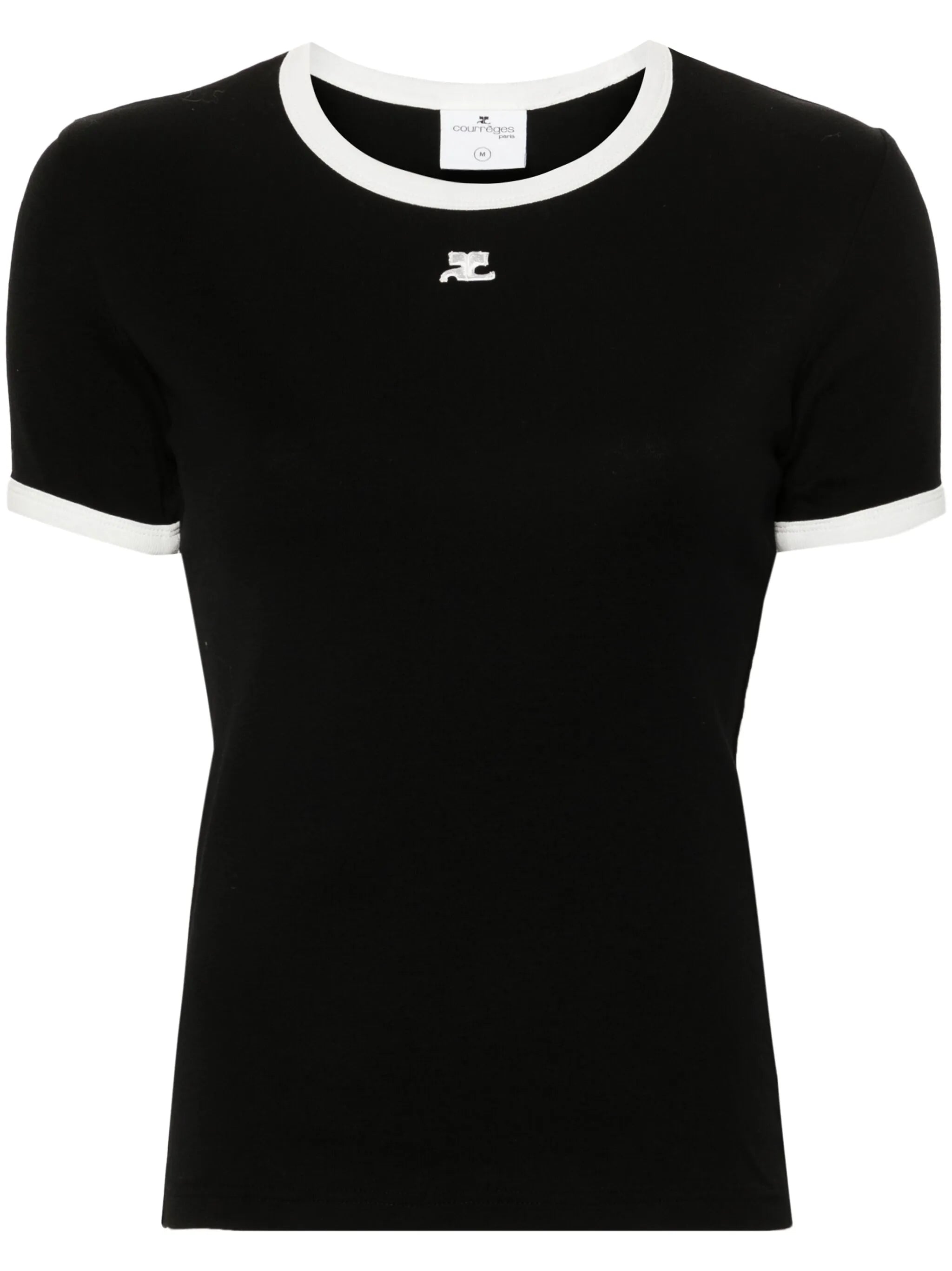 Courrèges Courrèges Logo-patch Contrasting-trim T-shirt