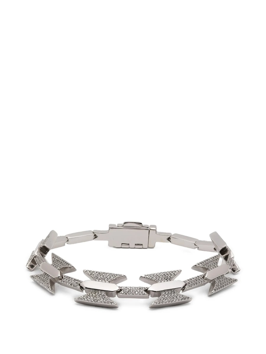 Darkai Darkai Razor Crystal-embellished Wire Bracelet
