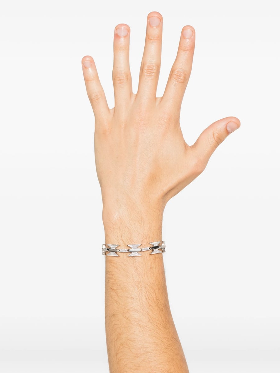 Darkai Darkai Razor Crystal-embellished Wire Bracelet, view 3