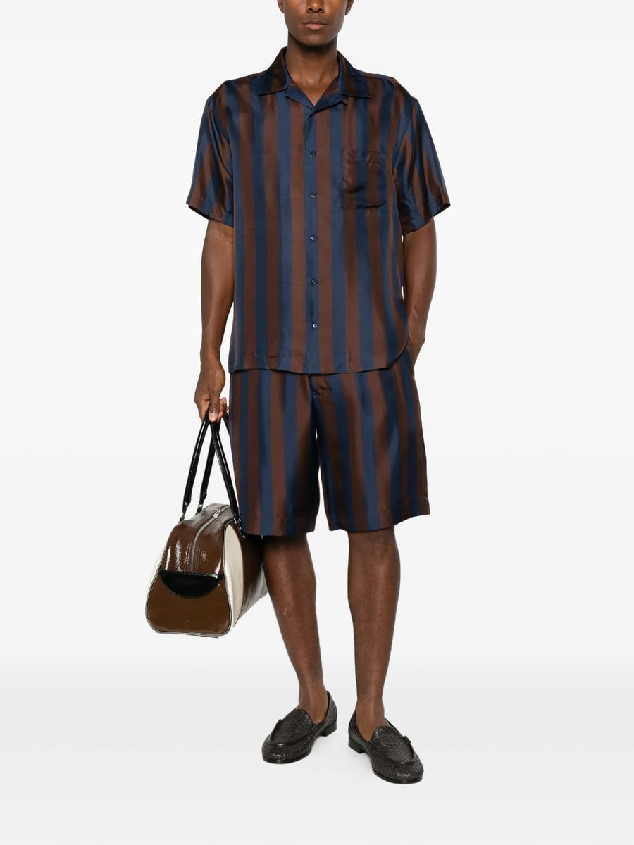 Fendi Fendi Striped Silk Shorts, view 2