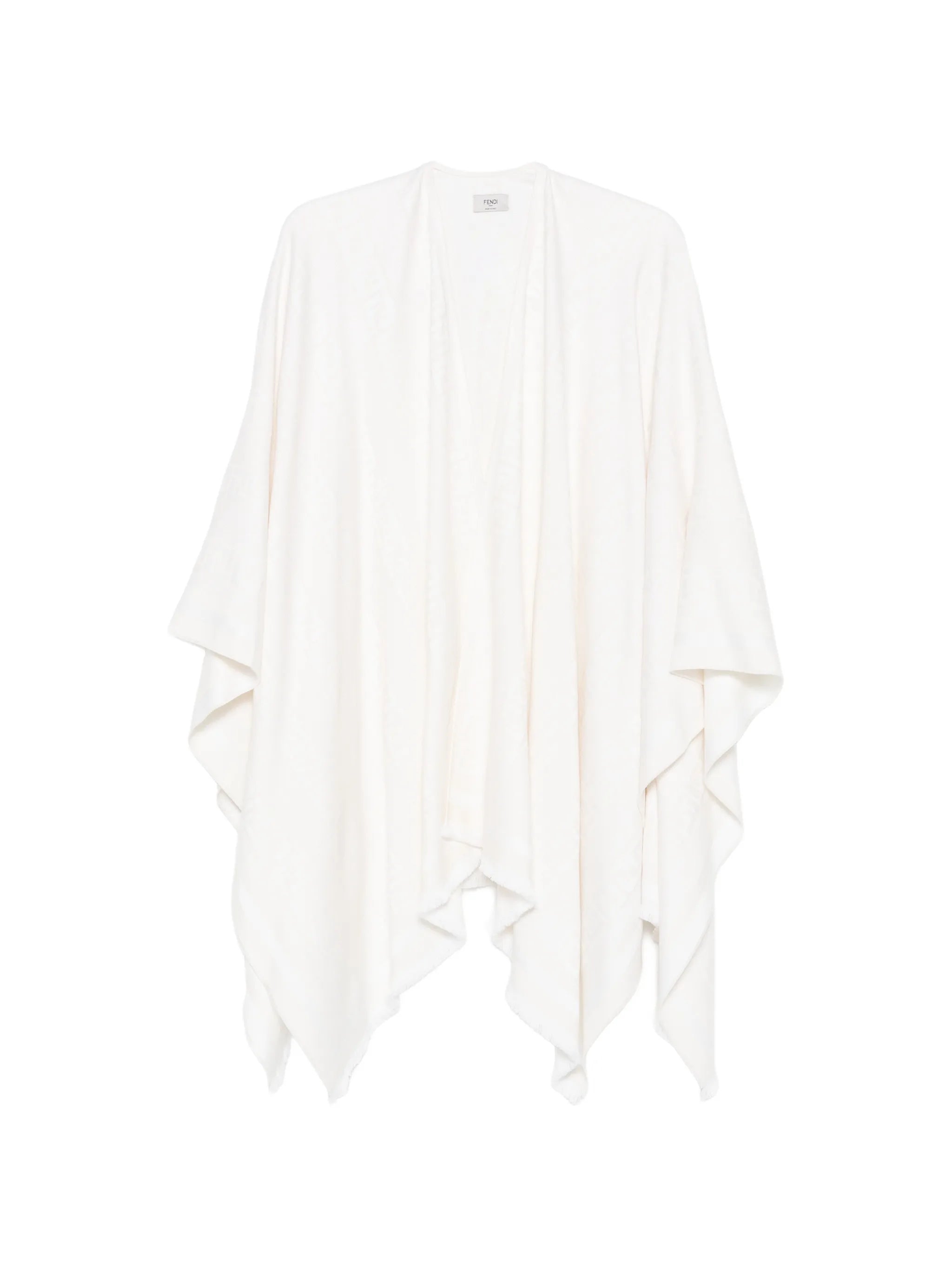 Fendi Fendi FF-jacquard Frayed-hem Poncho