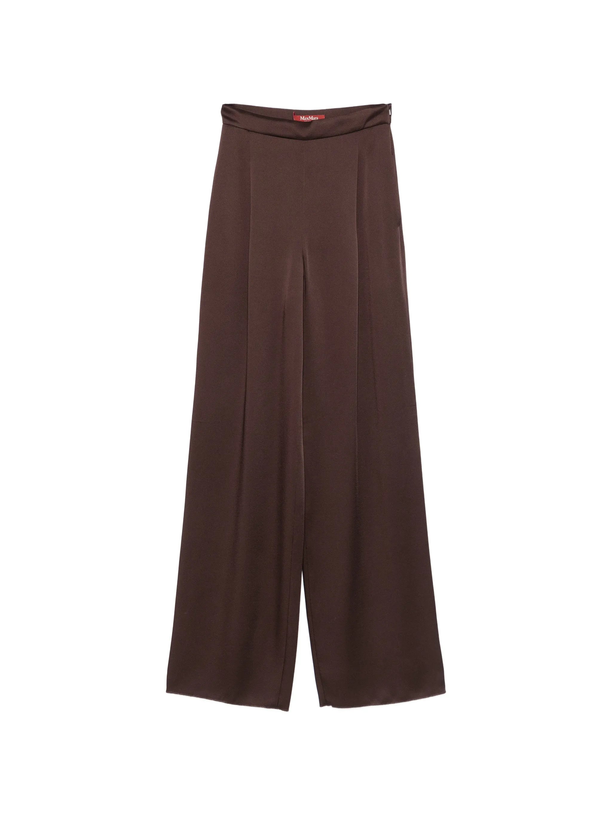 Max Mara Studio Max Mara Studio Satin-finish Wide-leg Trousers
