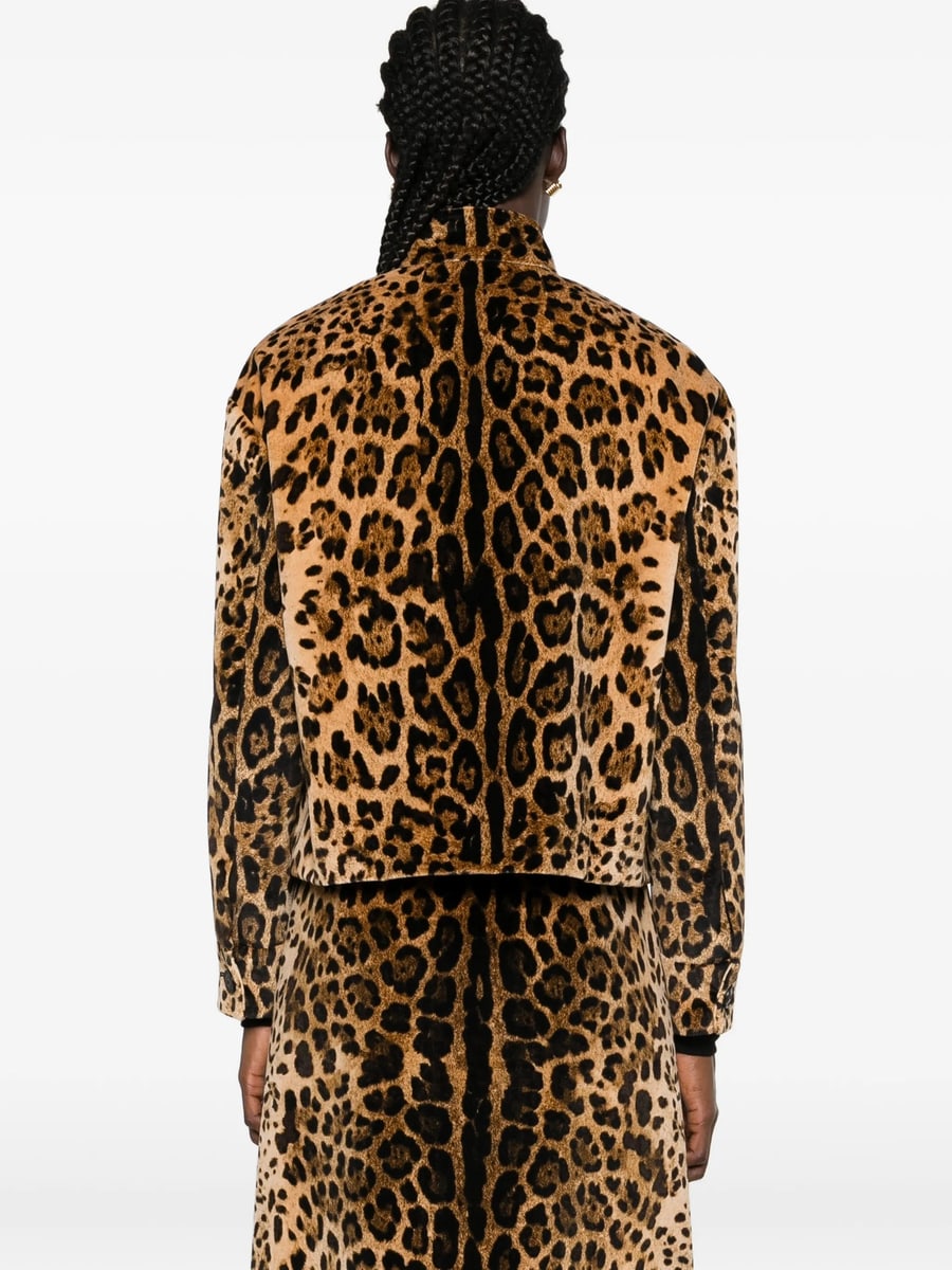 Max Mara Studio Max Mara Studio Tedro Leopard-print Cropped Jacket, view 3