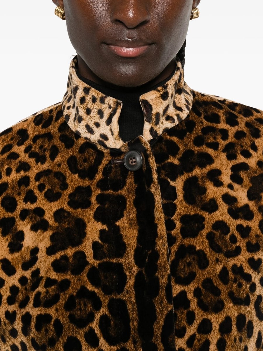 Max Mara Studio Max Mara Studio Tedro Leopard-print Cropped Jacket, view 4