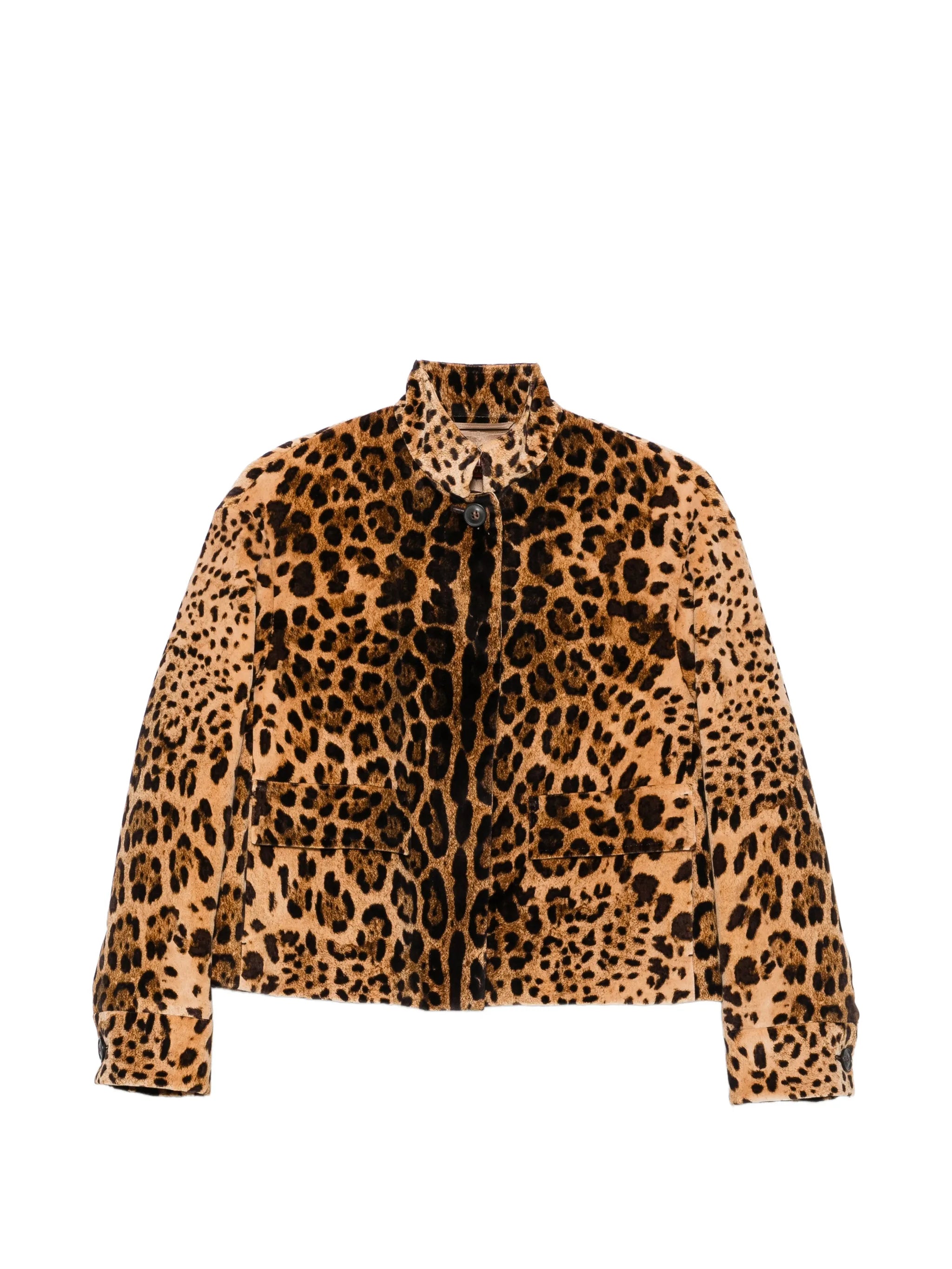 Max Mara Studio Max Mara Studio Tedro Leopard-print Cropped Jacket