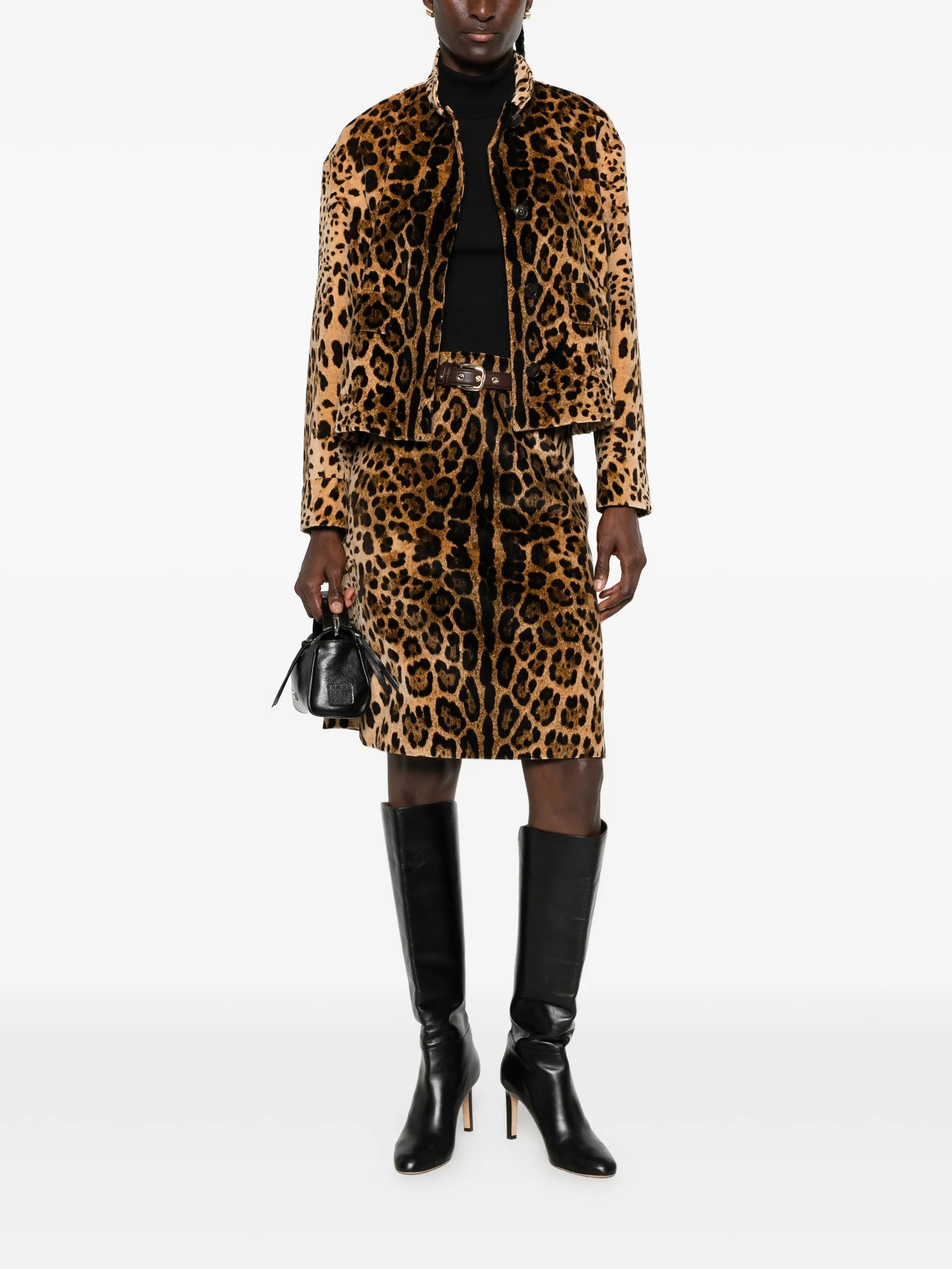 Max Mara Studio Max Mara Studio Tedro Leopard-print Cropped Jacket, view 2