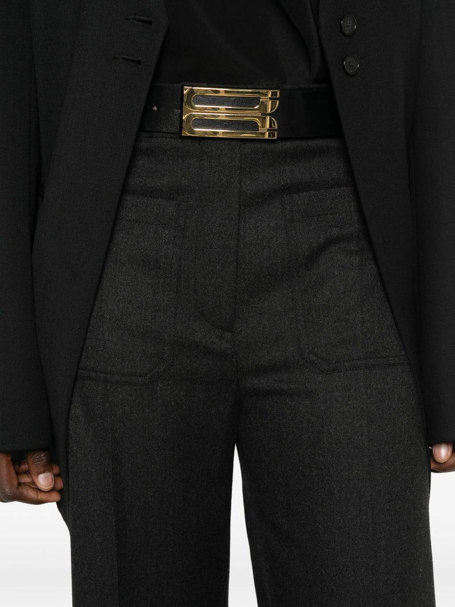 Victoria Beckham Victoria Beckham Flannel Wide-leg Trousers, view 3