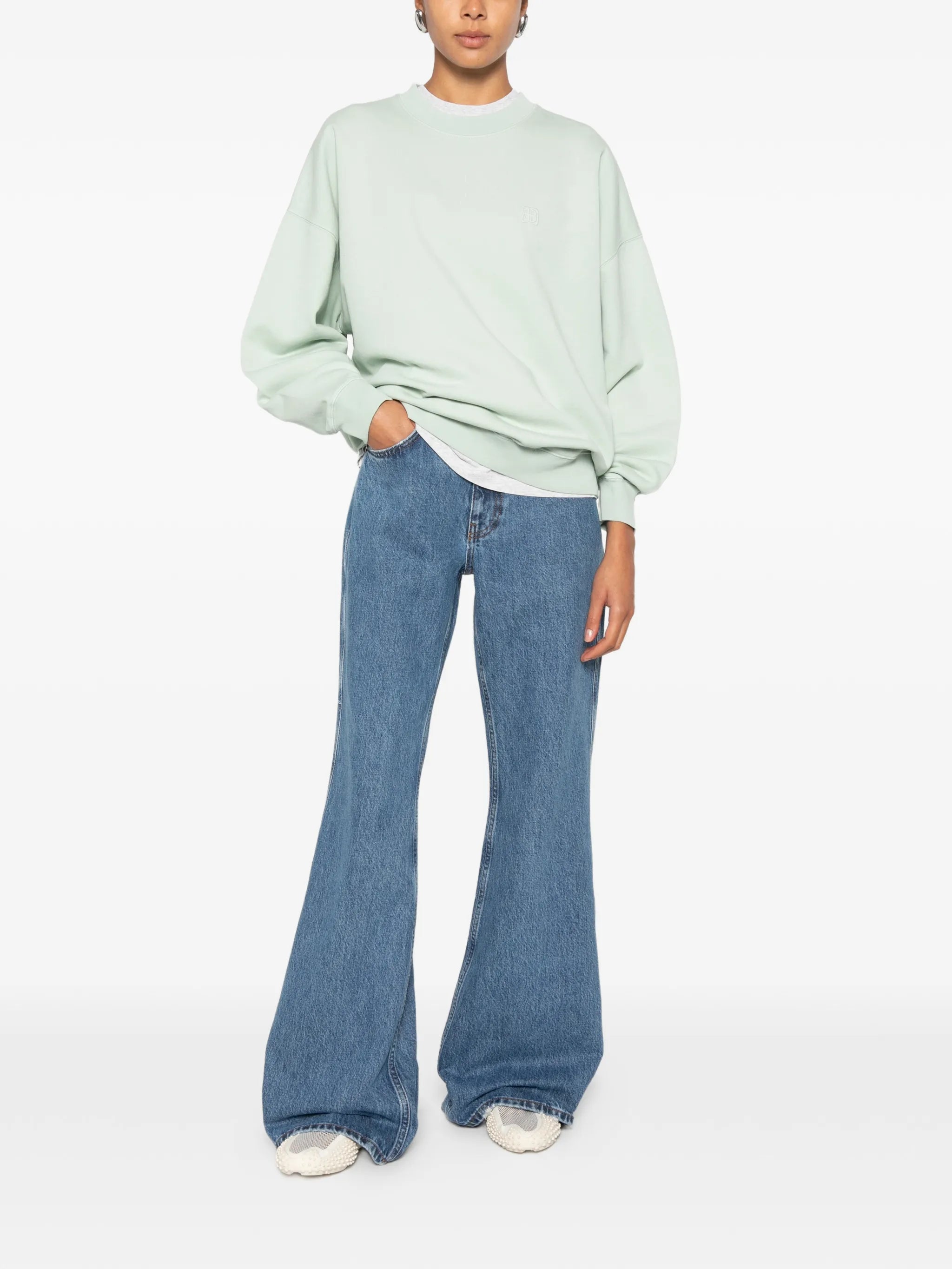 Anine Bing Anine Bing Wyatt Wide-leg Jeans, view 2