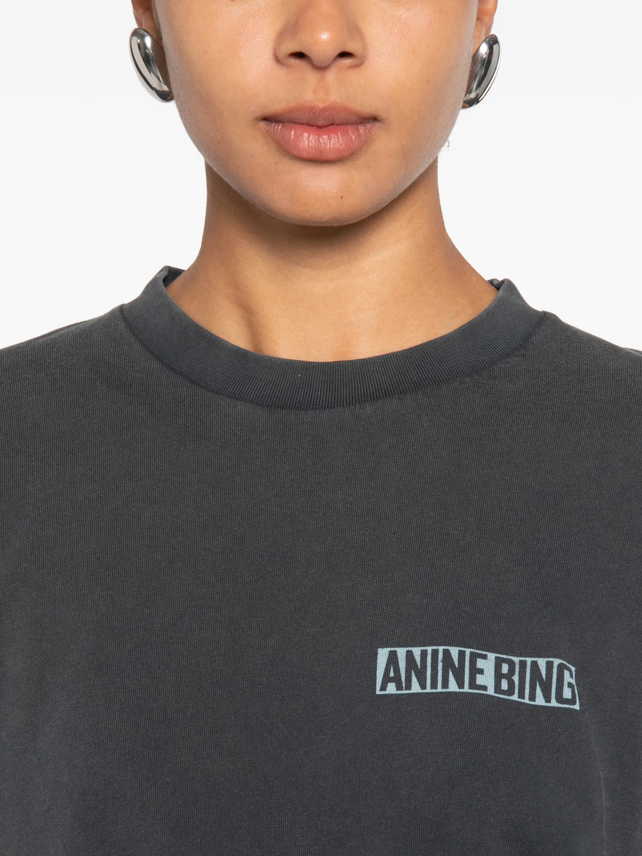 Anine Bing Anine Bing Cade Logo-print Cotton T-shirt, view 2