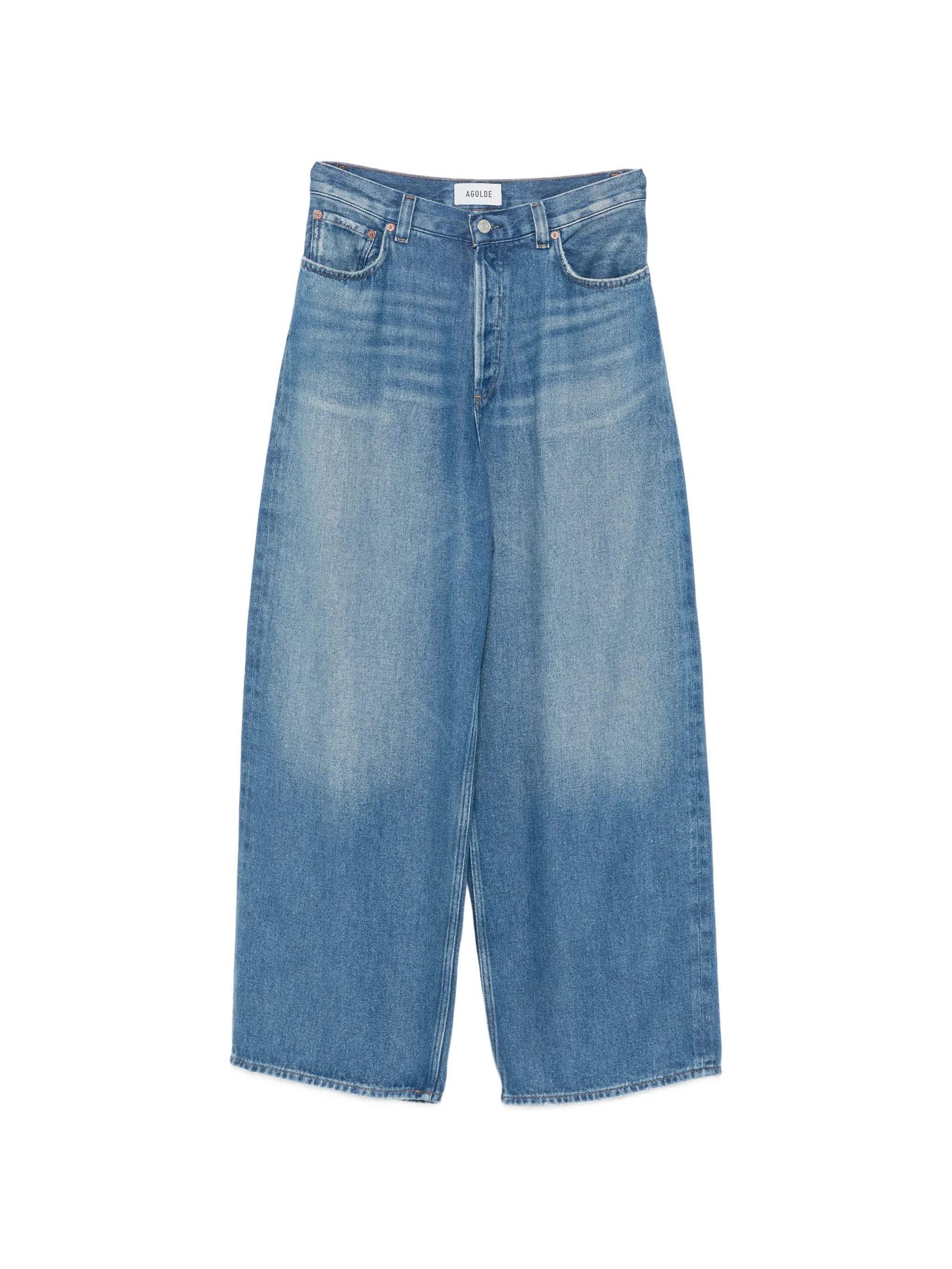 Agolde Agolde Flyweight Baggy-fit Faded Denim Jeans