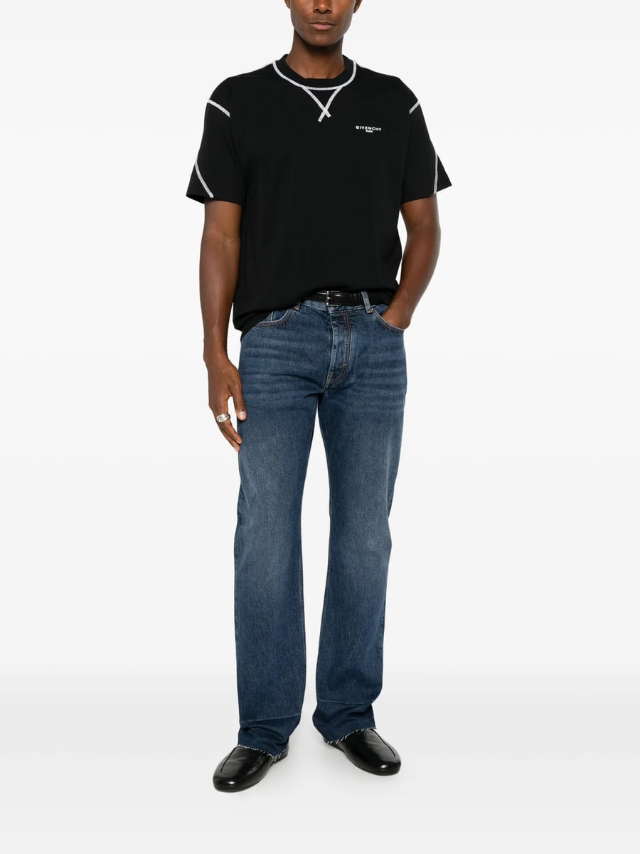 Givenchy Givenchy Faded-wash Raw-cut Jeans, view 3