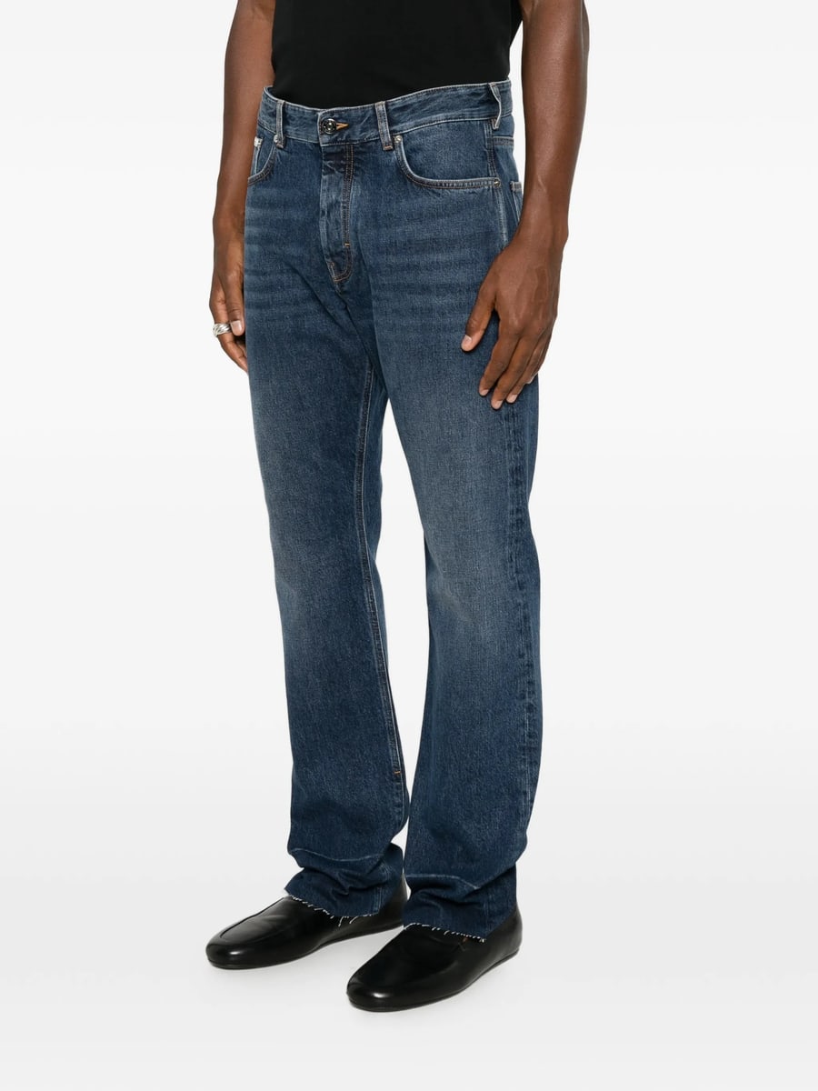 Givenchy Givenchy Faded-wash Raw-cut Jeans, view 4