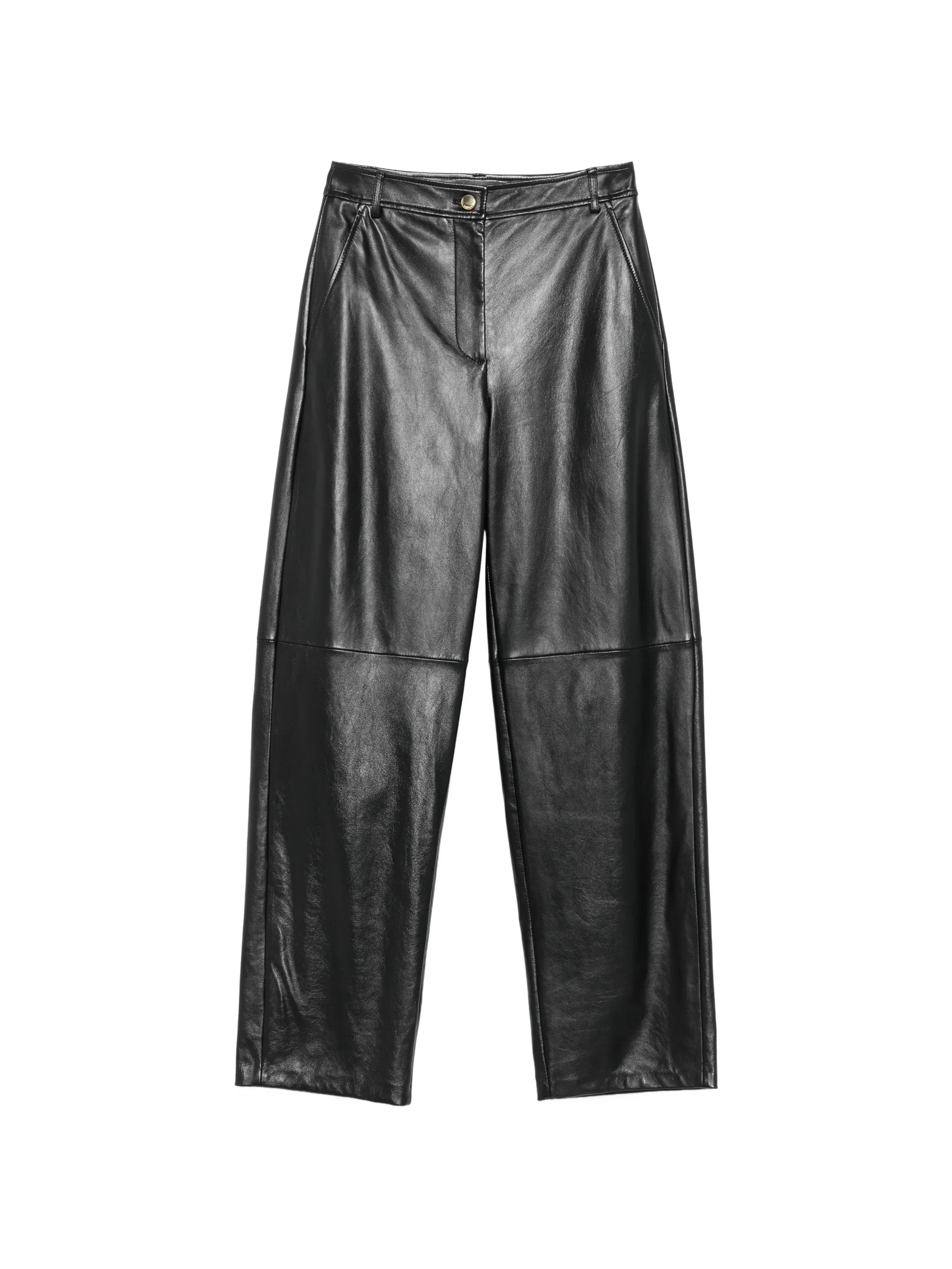 Max Mara Studio Max Mara Studio Legno Wide-leg Leather Trousers