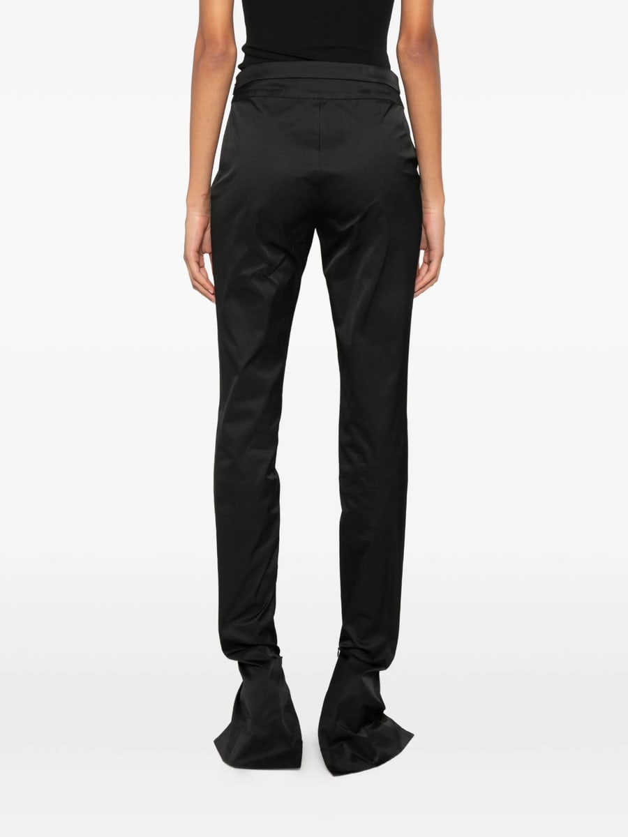 Gucci Gucci Zip-detail Satin-finish Trousers, view 2