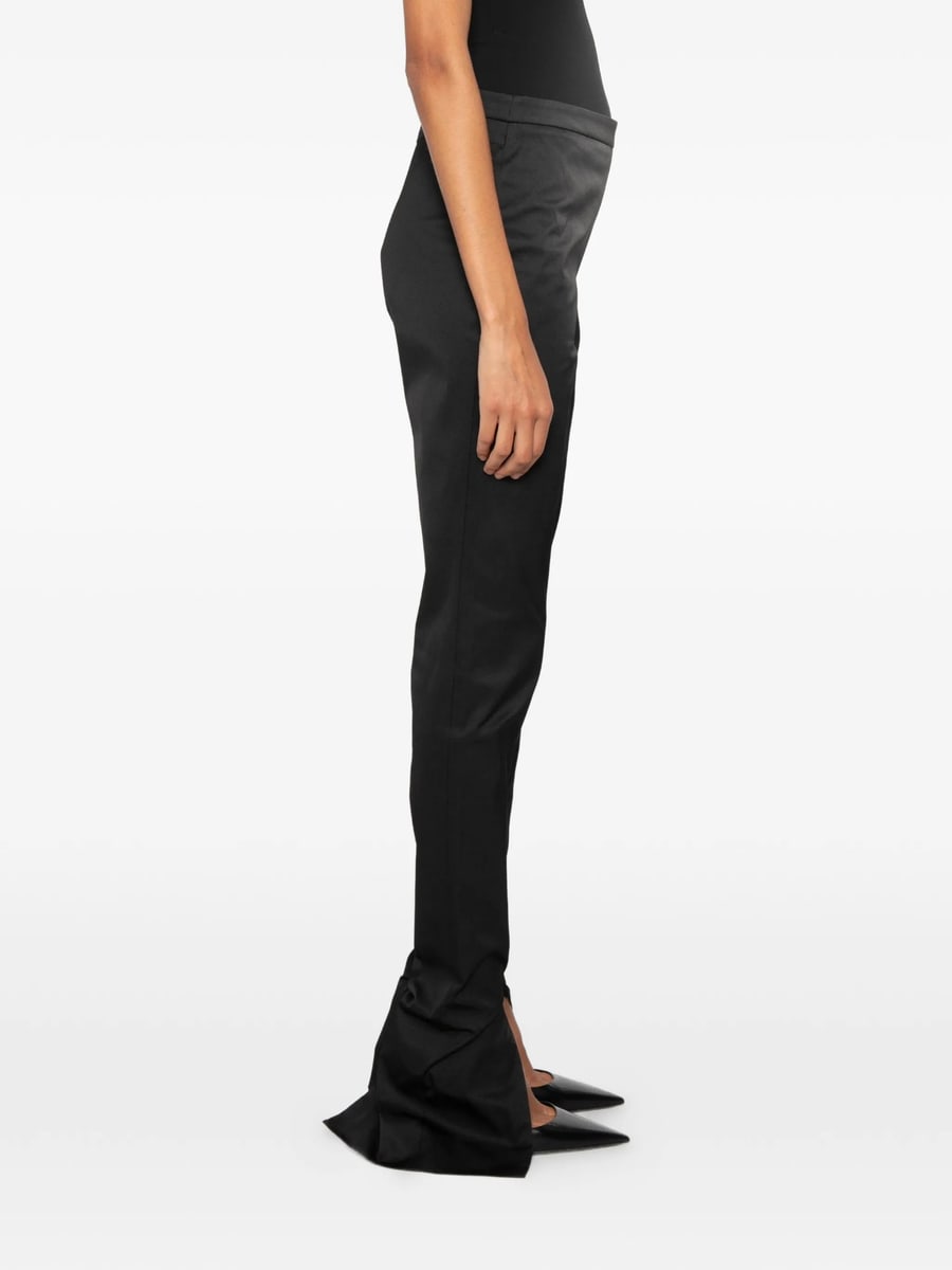 Gucci Gucci Zip-detail Satin-finish Trousers, view 3