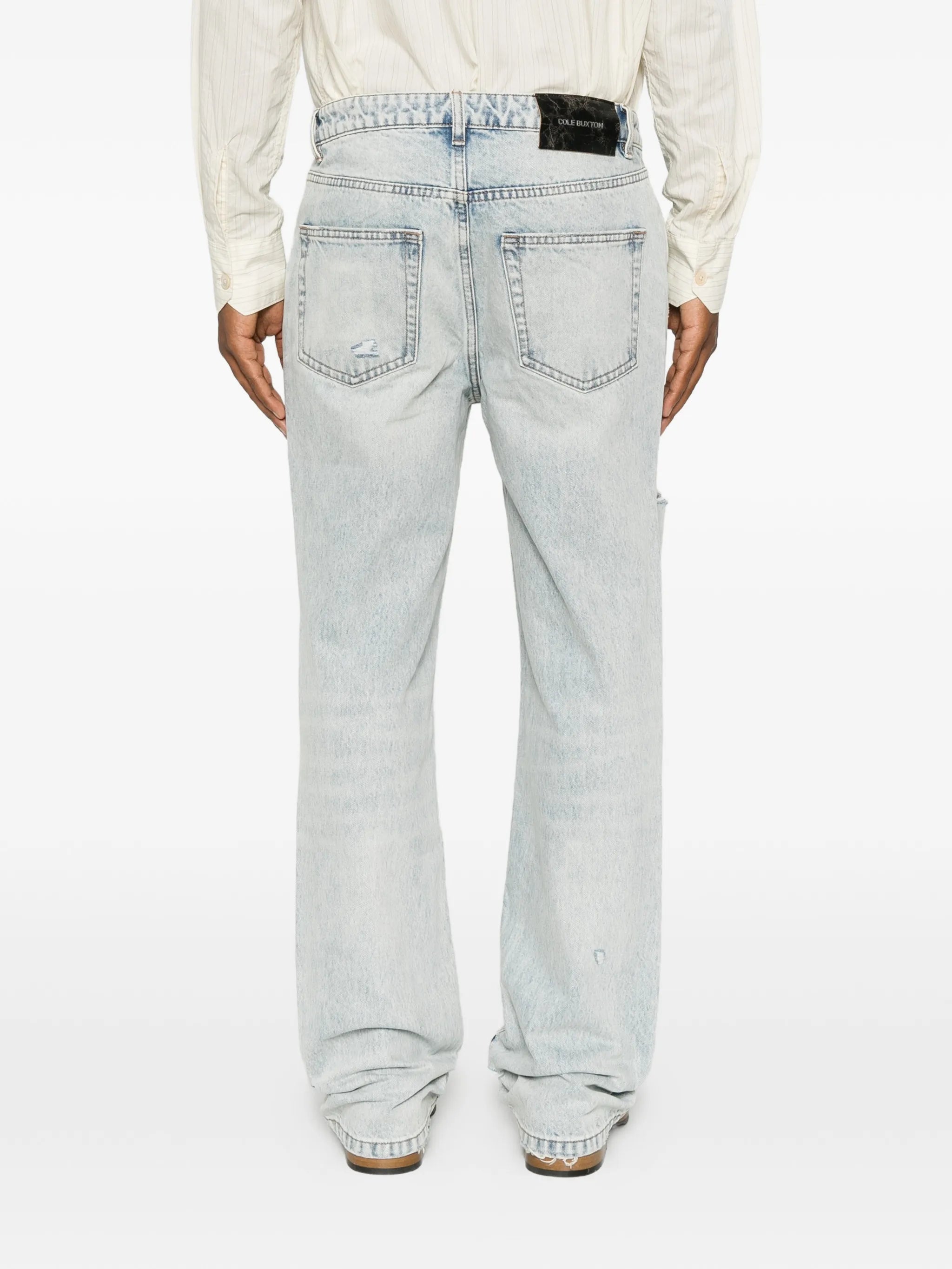 Cole Buxton Cole Buxton Distressed Acid-wash Jeans
