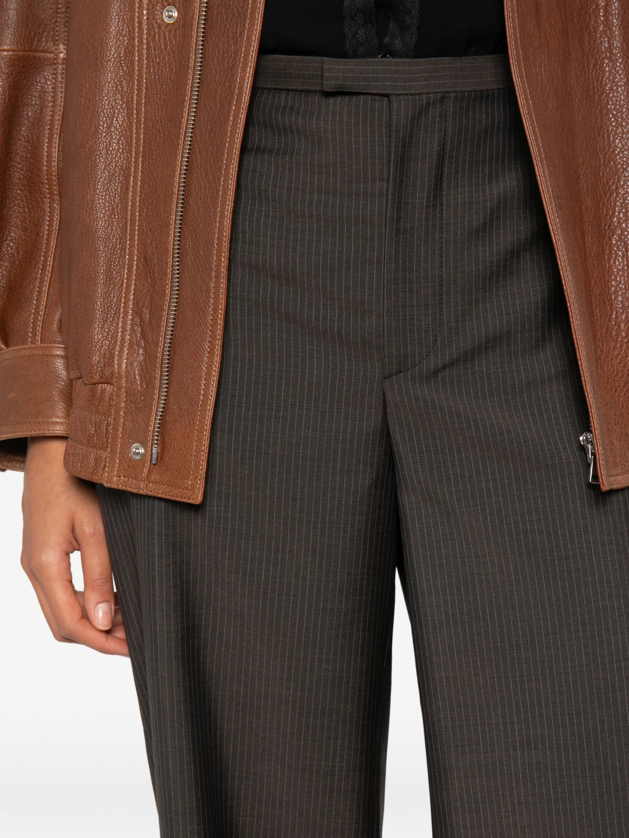 Gucci Gucci Pinstripe Concealed-fastening Trousers, view 2