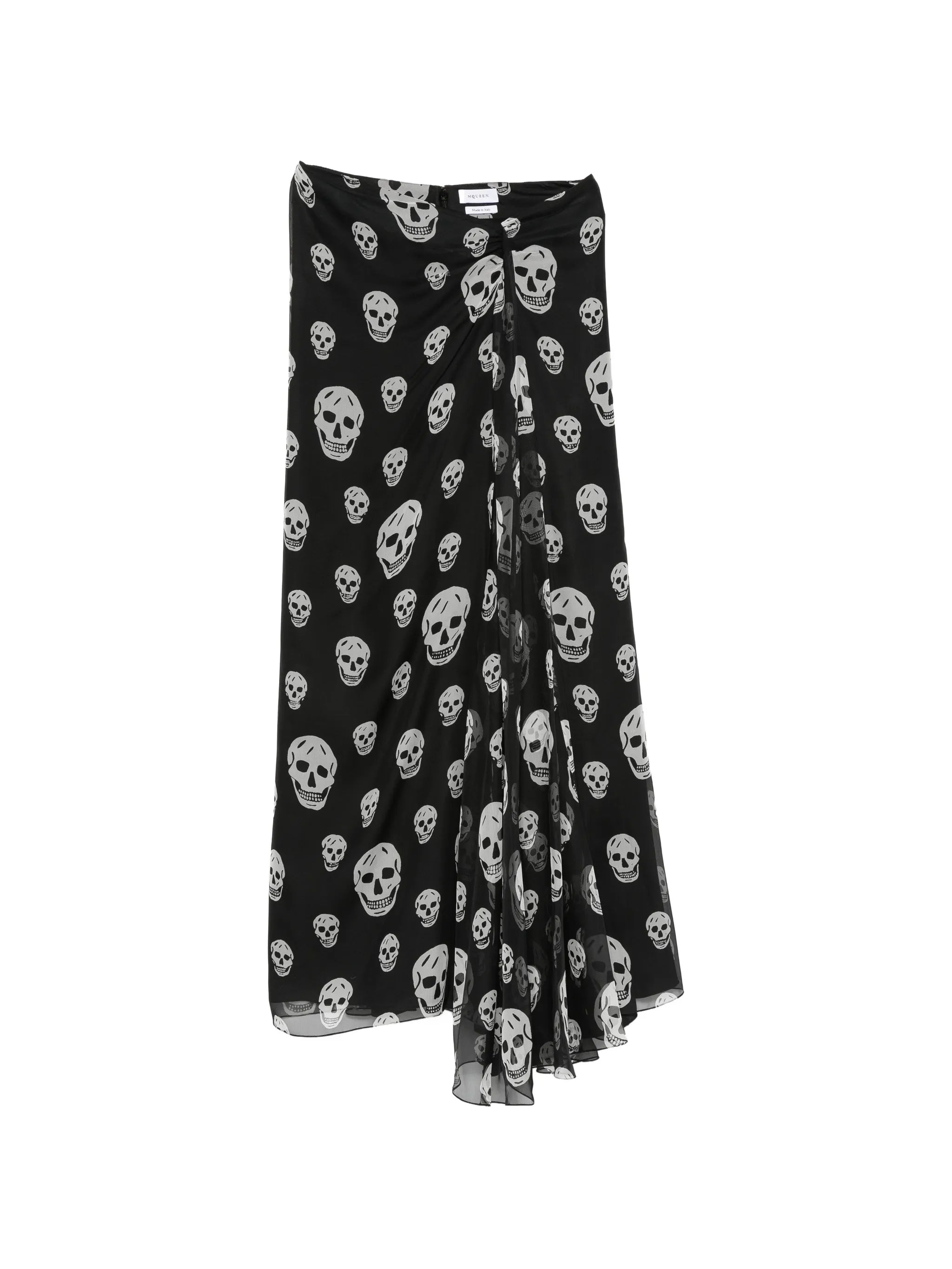 Alexander McQueen Alexander Mcqueen Skull-print Draped Maxi Skirt