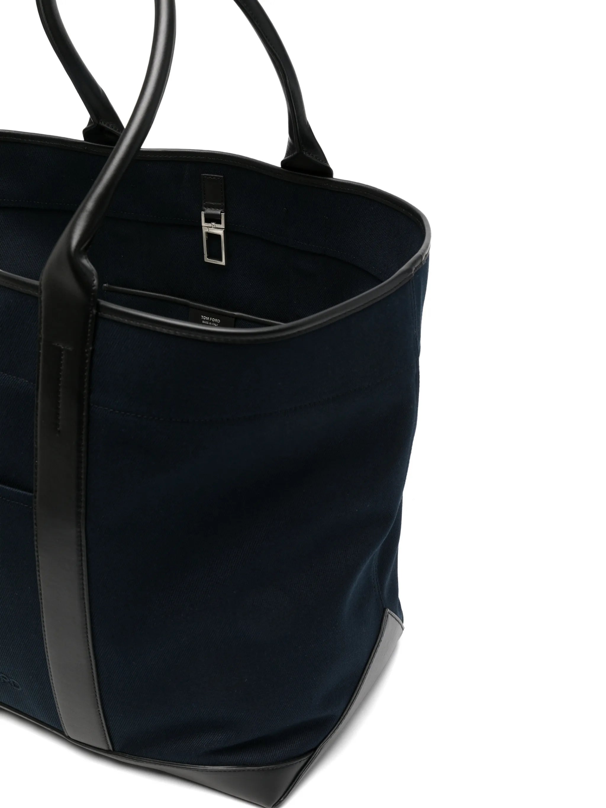 Tom Ford Tom Ford Leather-trimmed Canvas Tote Bag, view 2