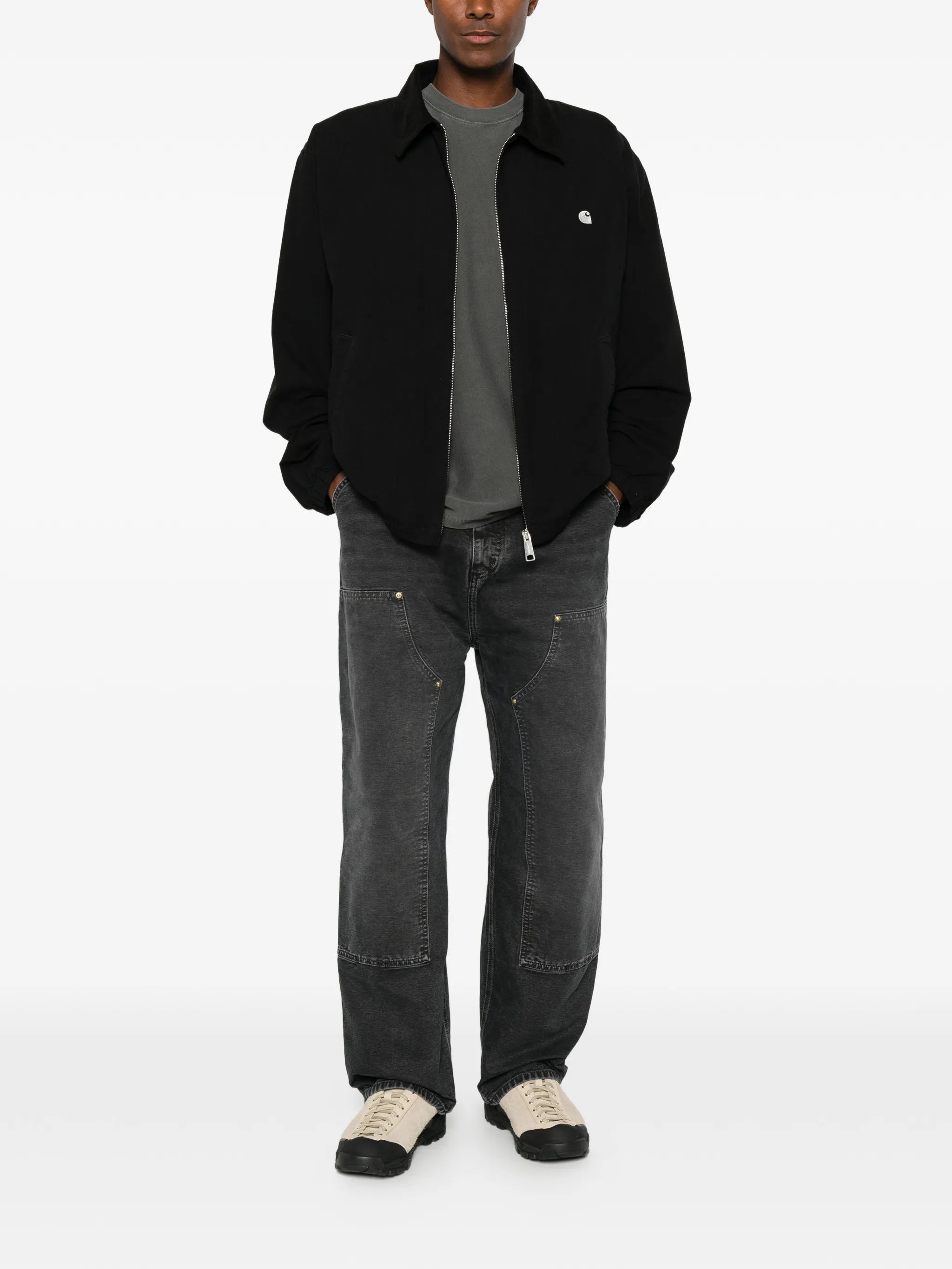 Carhartt Carhartt Madison Logo-embroidered Corduroy-collar Zip-up Ripstop Cotton Jacket, view 2