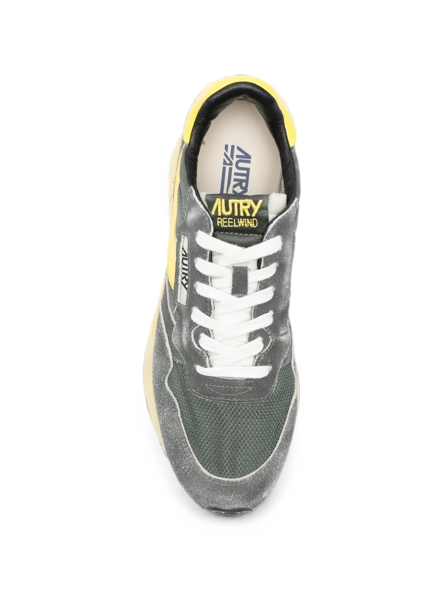 Autry Autry Reelwind Panelled Suede Sneakers, view 4