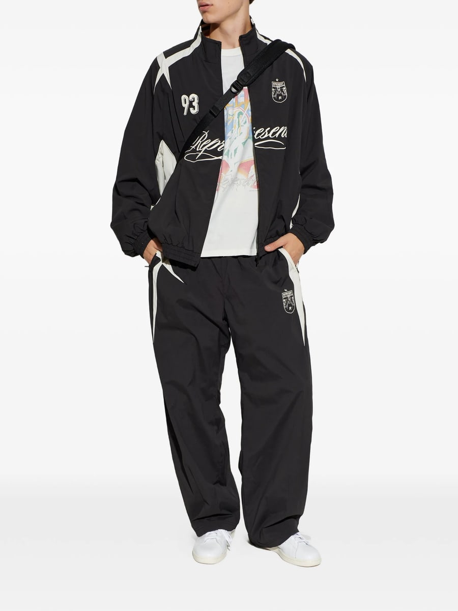 Represent Represent Logo-embroidered Panelled Jacket, view 3