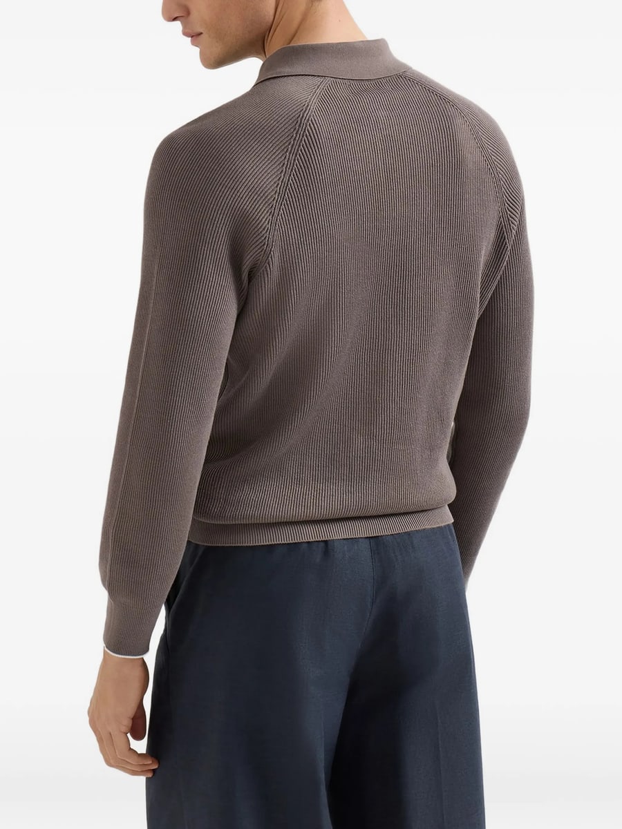 Brunello Cucinelli Brunello Cucinelli Buttoned Polo Shirt, view 3