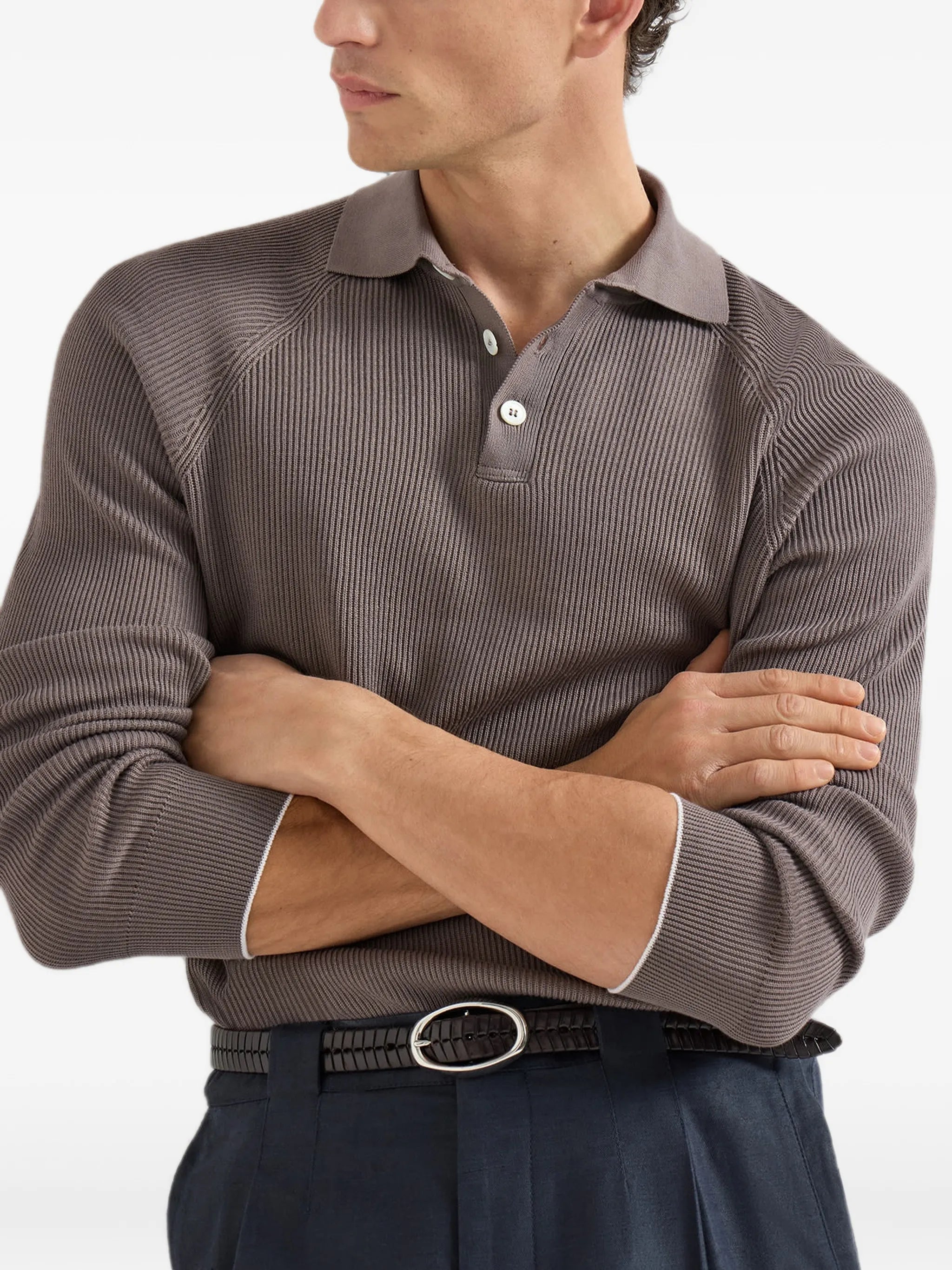 Brunello Cucinelli Brunello Cucinelli Buttoned Polo Shirt, view 2