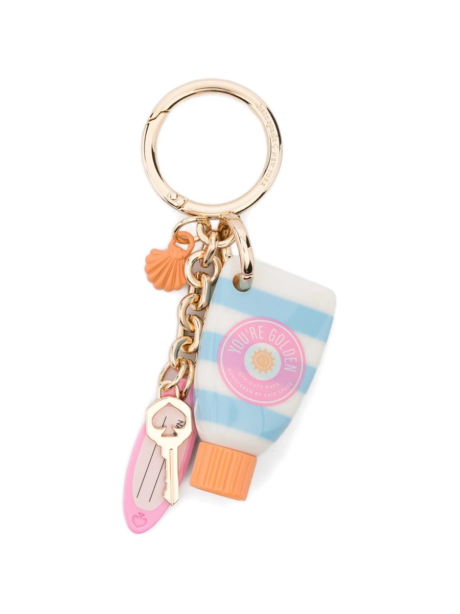 Kate Spade Kate Spade Striped Multi-charm Keyring