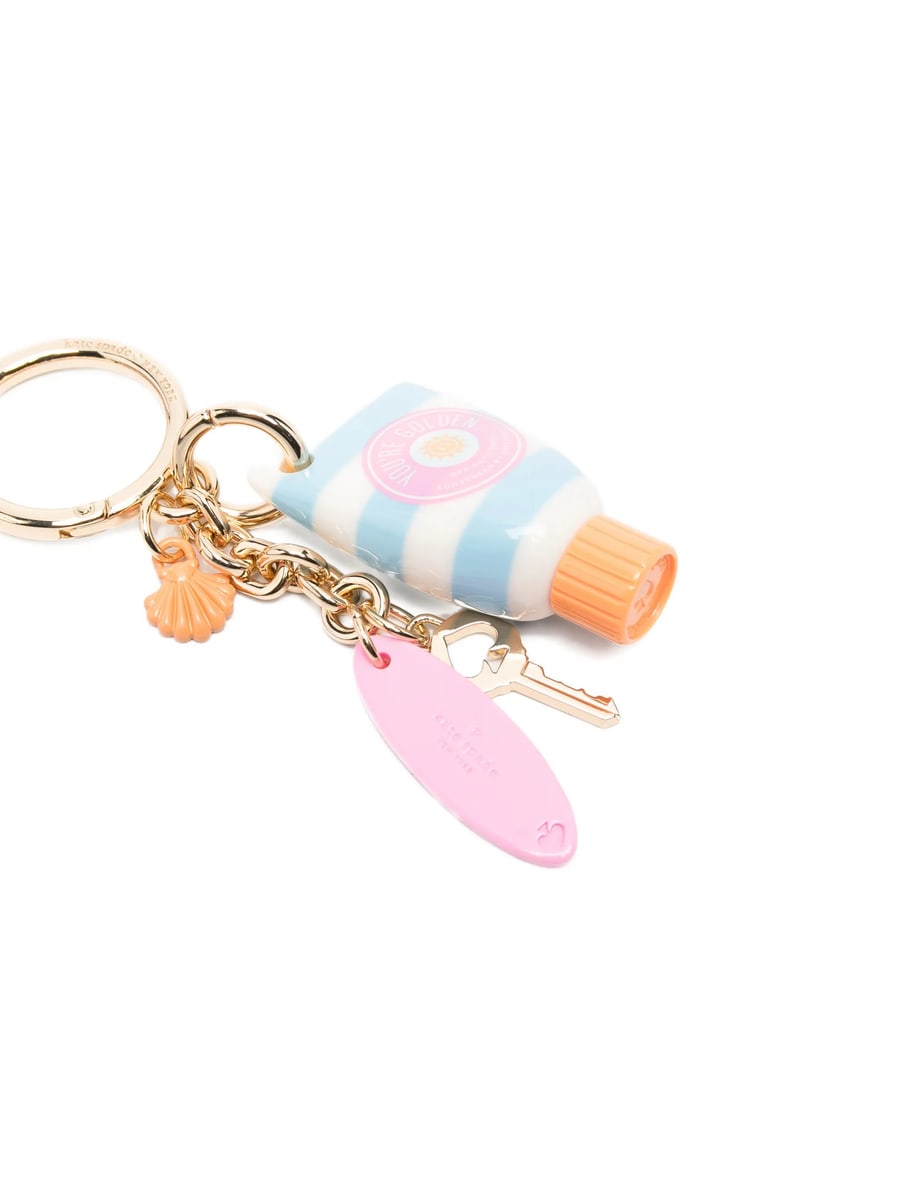 Kate Spade Kate Spade Striped Multi-charm Keyring, view 2