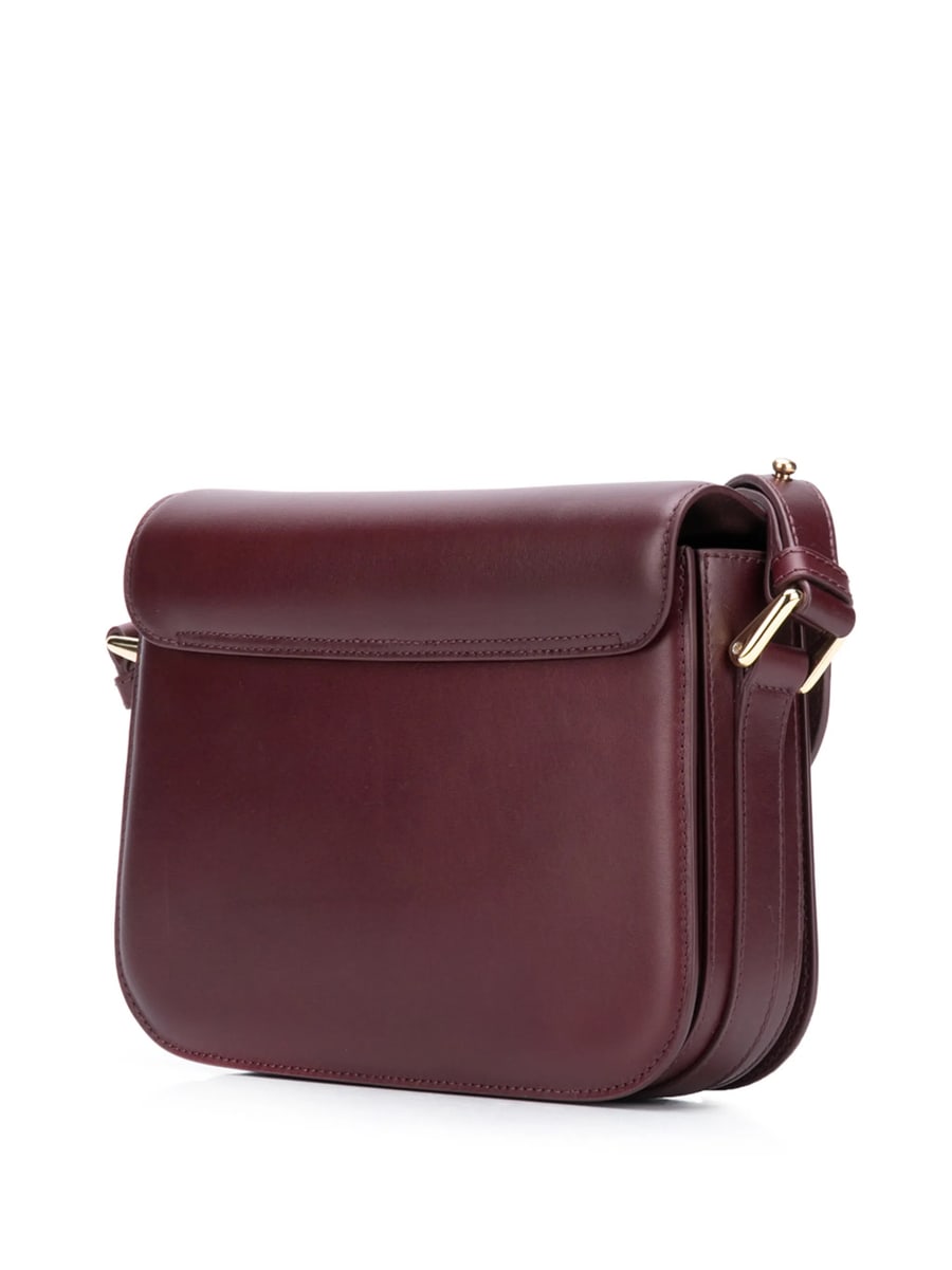 A.P.C. A.p.c. Logo-print Leather Shoulder Bag, view 4