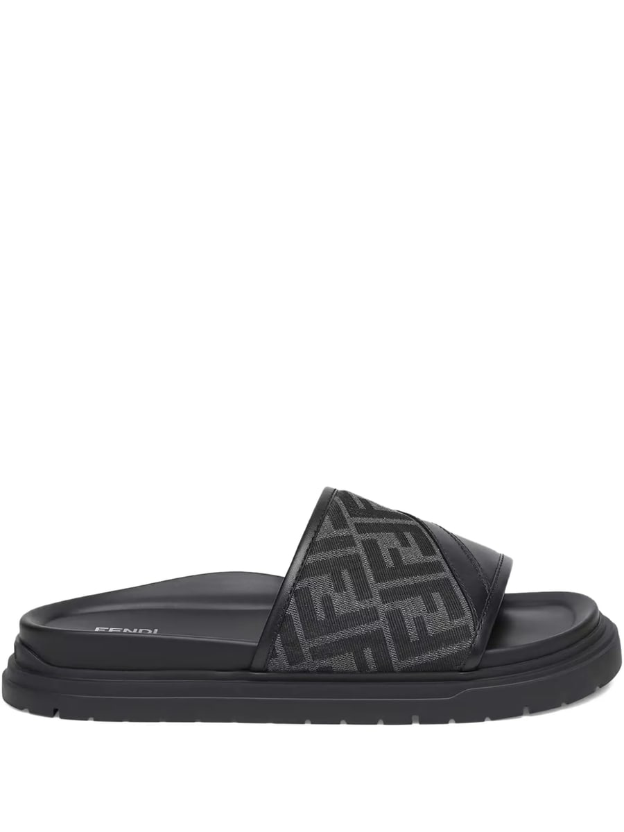 Fendi Fendi Diagonal FF Jacquard Sandals