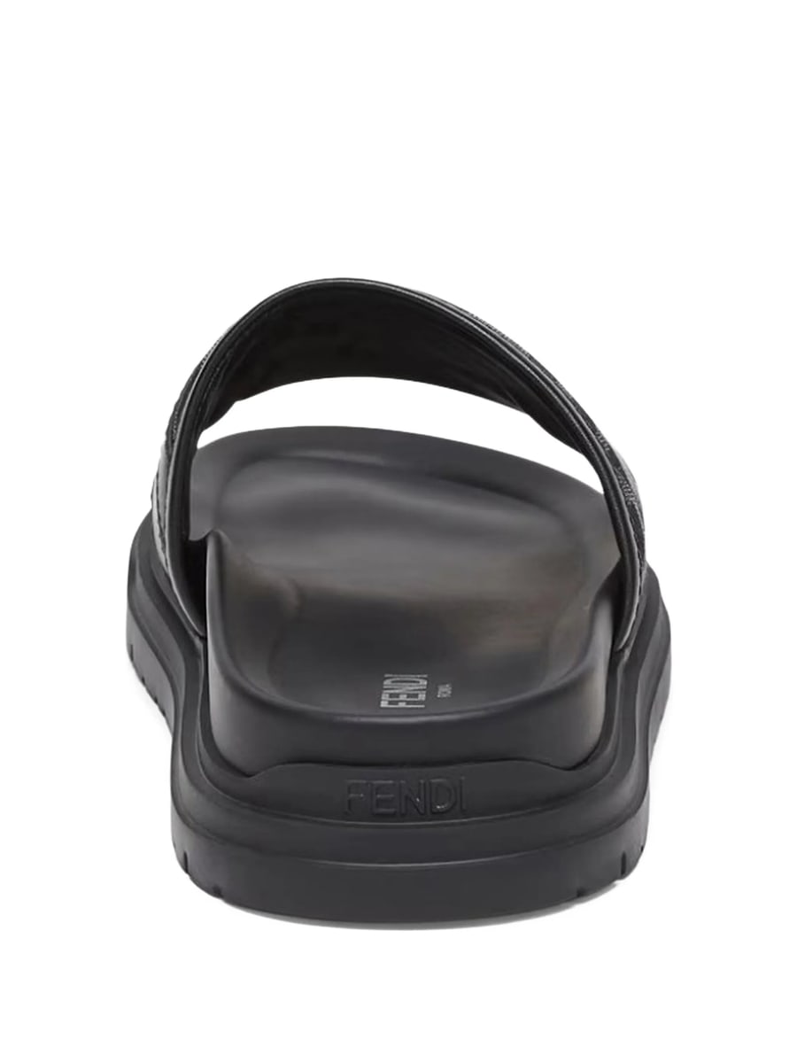 Fendi Fendi Diagonal FF Jacquard Sandals, view 3