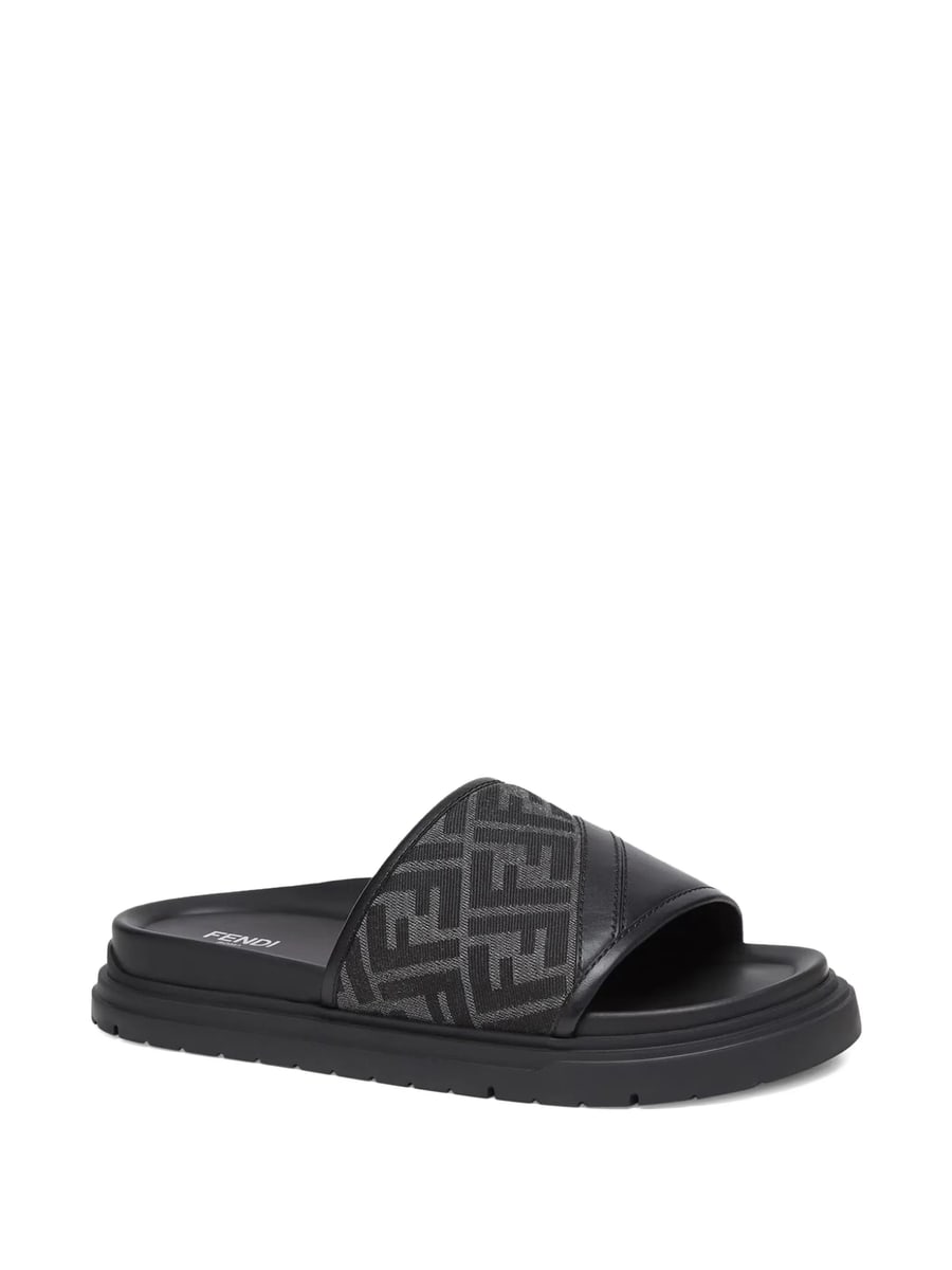 Fendi Fendi Diagonal FF Jacquard Sandals, view 4