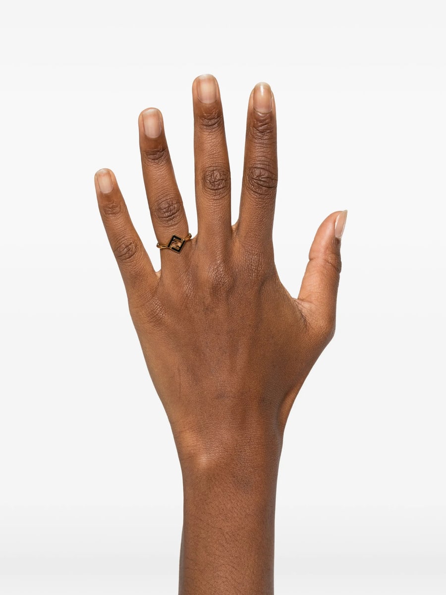 Fendi Fendi Forever FF-logo Ring, view 2