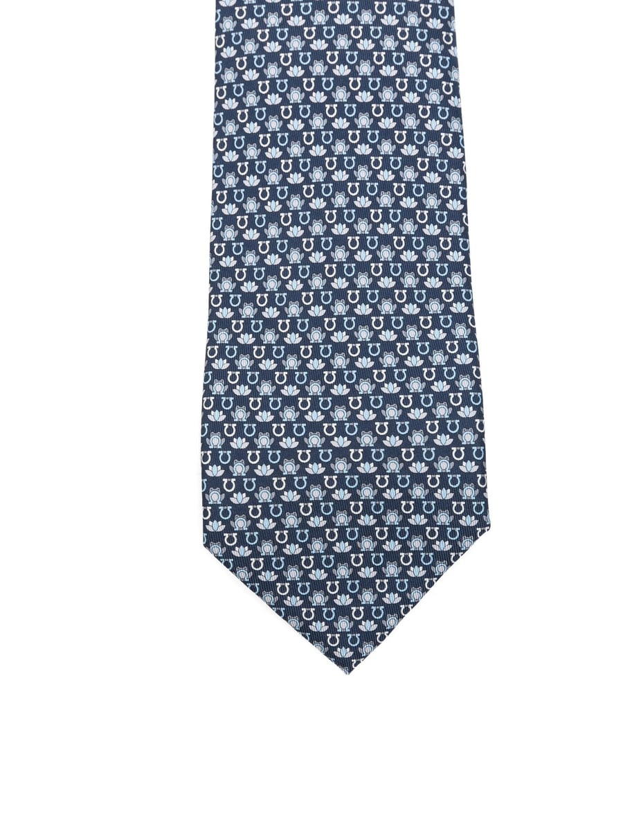 Ferragamo Ferragamo Frog-print Silk Tie, view 2