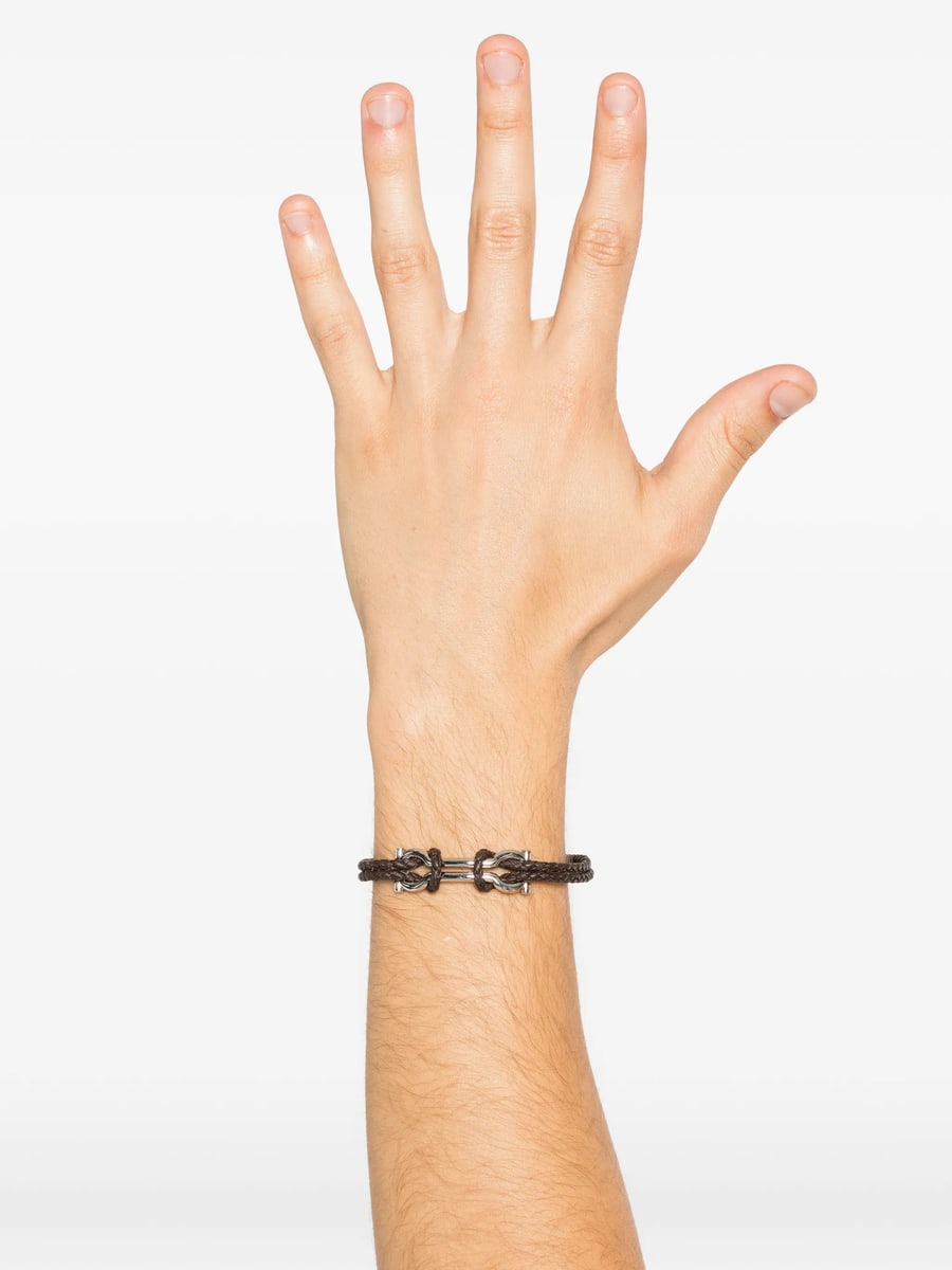 Ferragamo Ferragamo Gancini Braided Bracelet, view 2